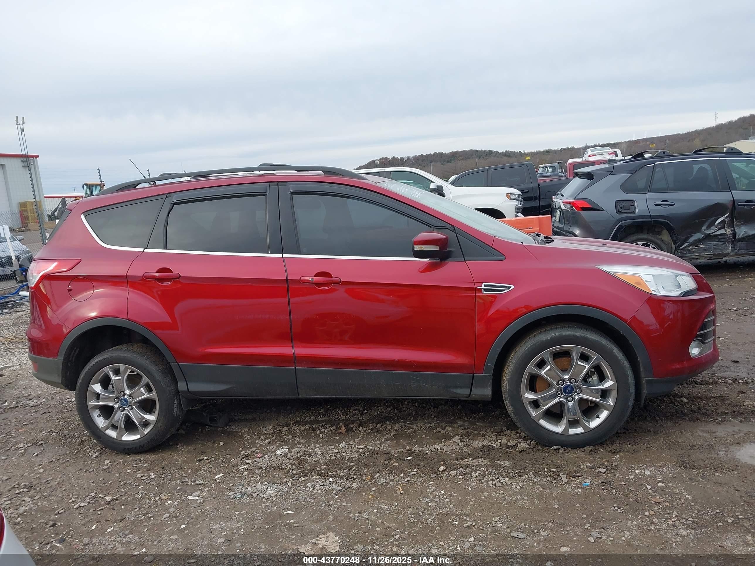 2013 Ford Escape Sel Red vin: 1FMCU0H95DUA46809