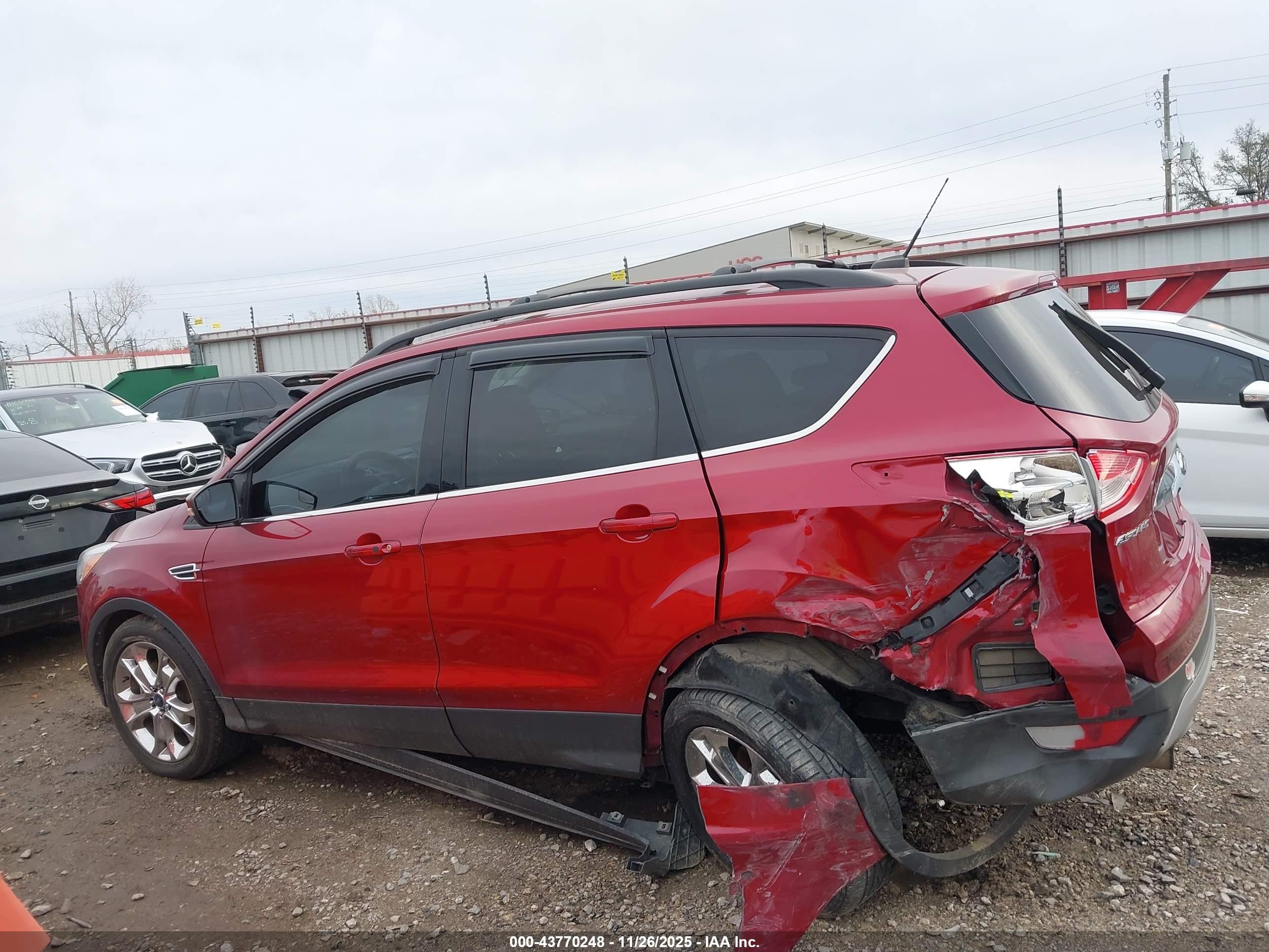 2013 Ford Escape Sel Red vin: 1FMCU0H95DUA46809