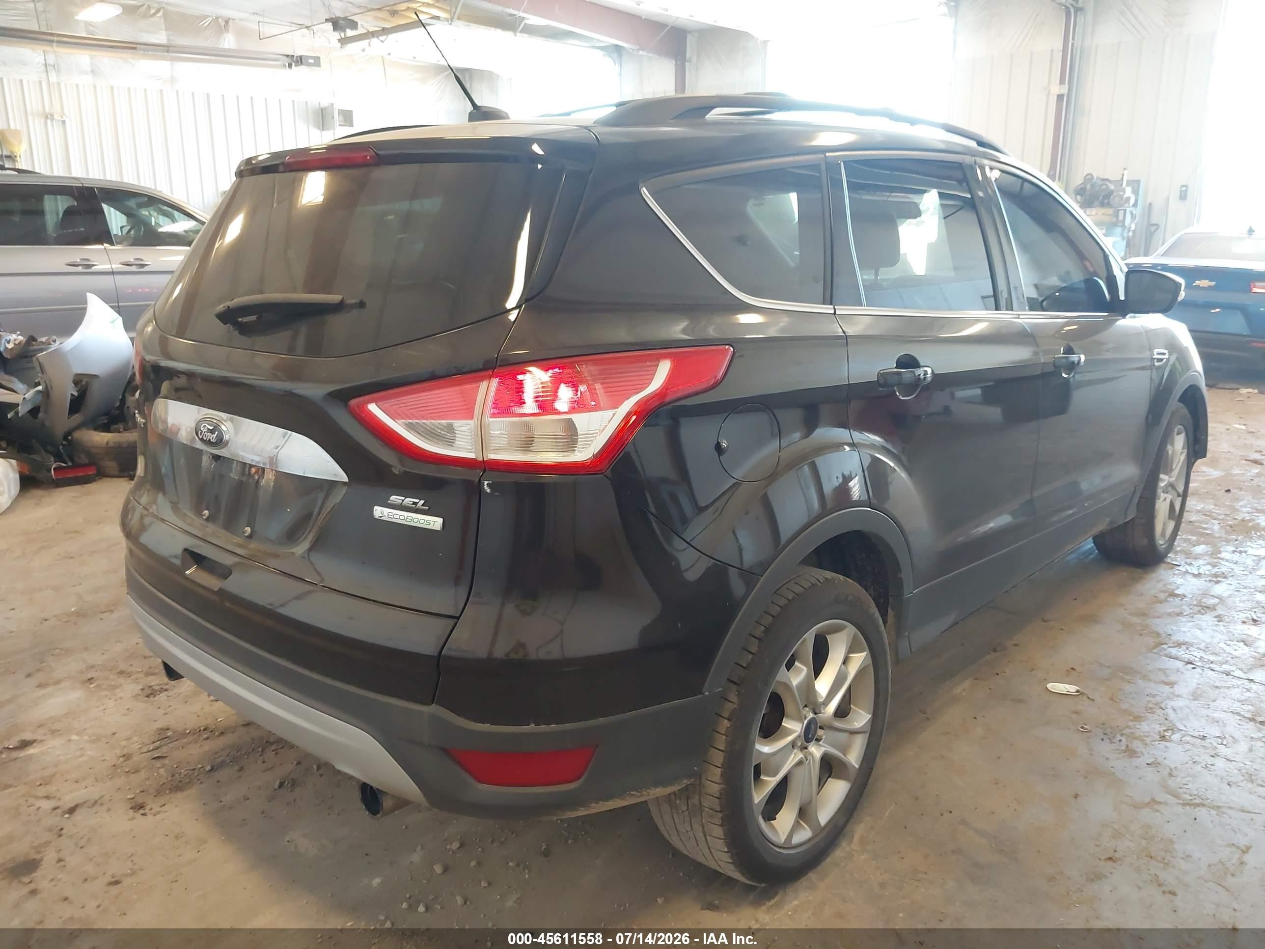 2013 Ford Escape Sel Black vin: 1FMCU0H95DUA68843