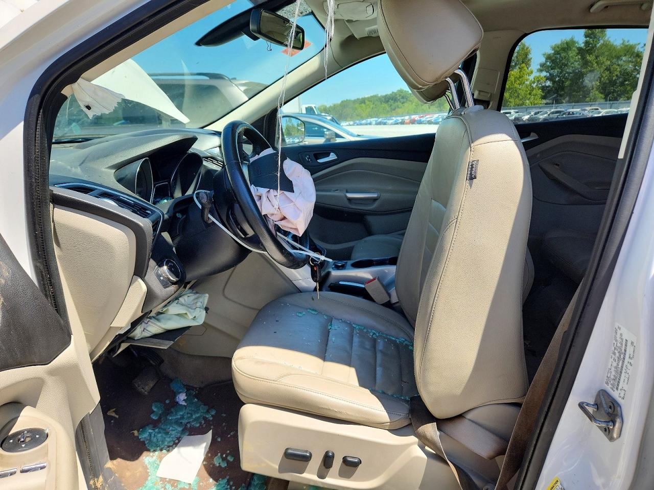 2013 Ford Escape Sel White vin: 1FMCU0H95DUB07379