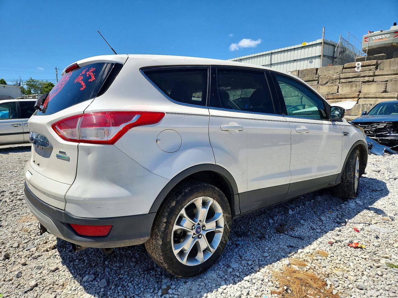 2013 Ford Escape Sel White vin: 1FMCU0H95DUB07379