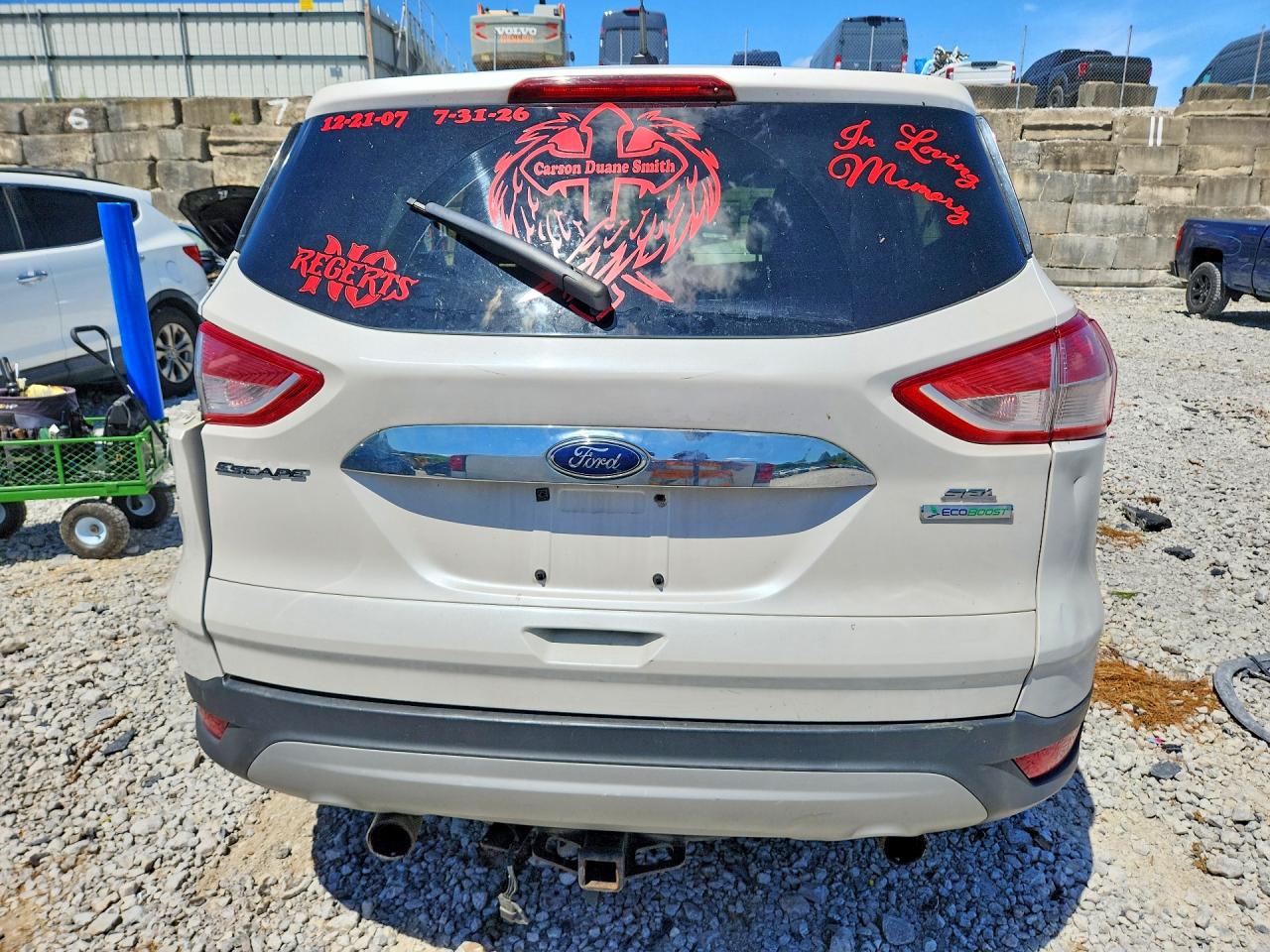 2013 Ford Escape Sel White vin: 1FMCU0H95DUB07379