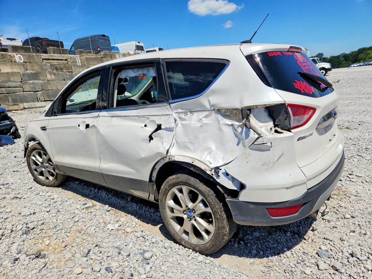 2013 Ford Escape Sel White vin: 1FMCU0H95DUB07379