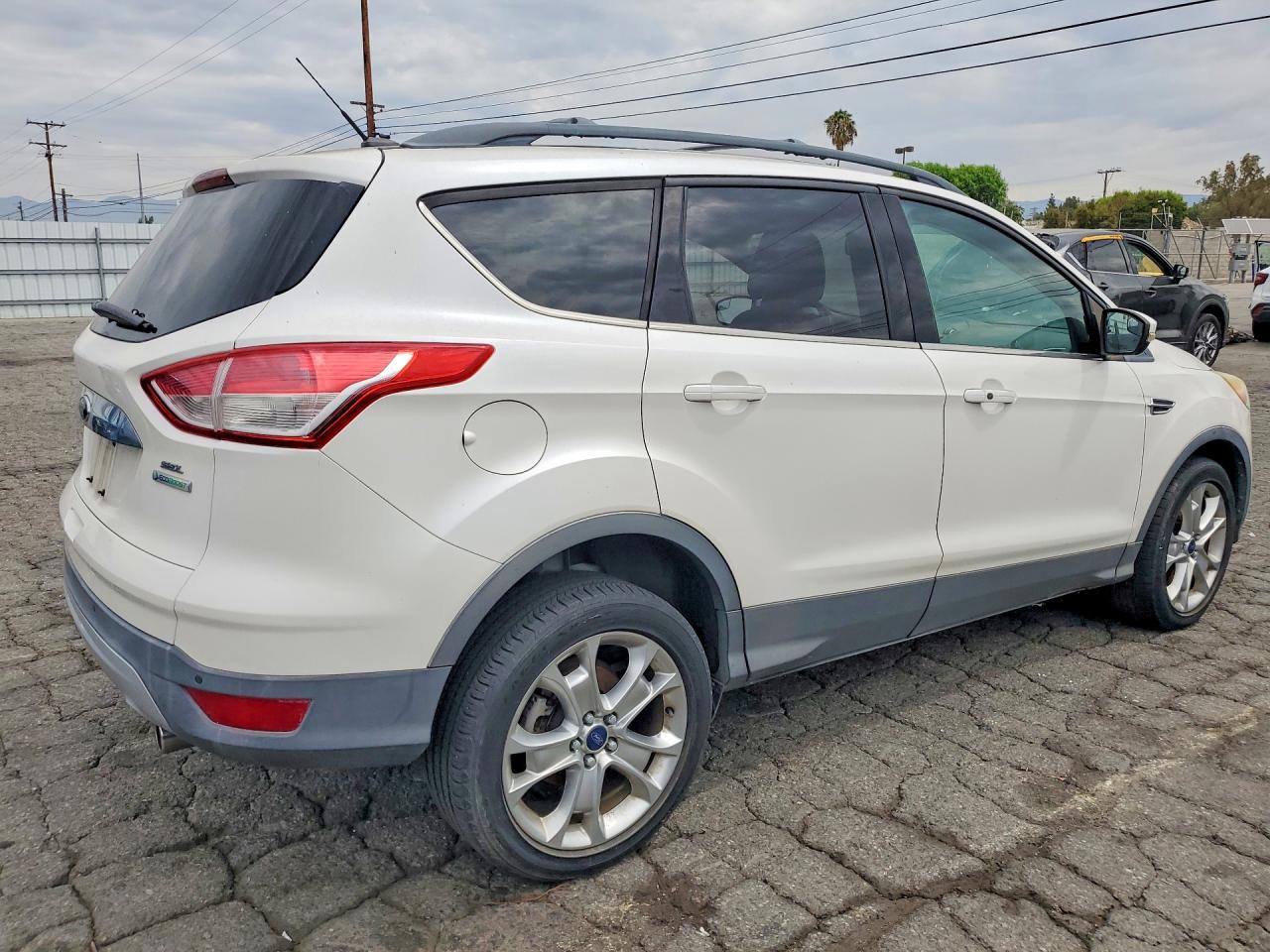 2013 Ford Escape Sel White vin: 1FMCU0H95DUB98590