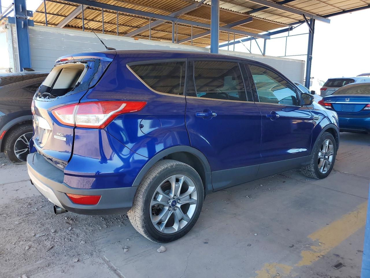 2013 Ford Escape Sel Blue vin: 1FMCU0H97DUA17652