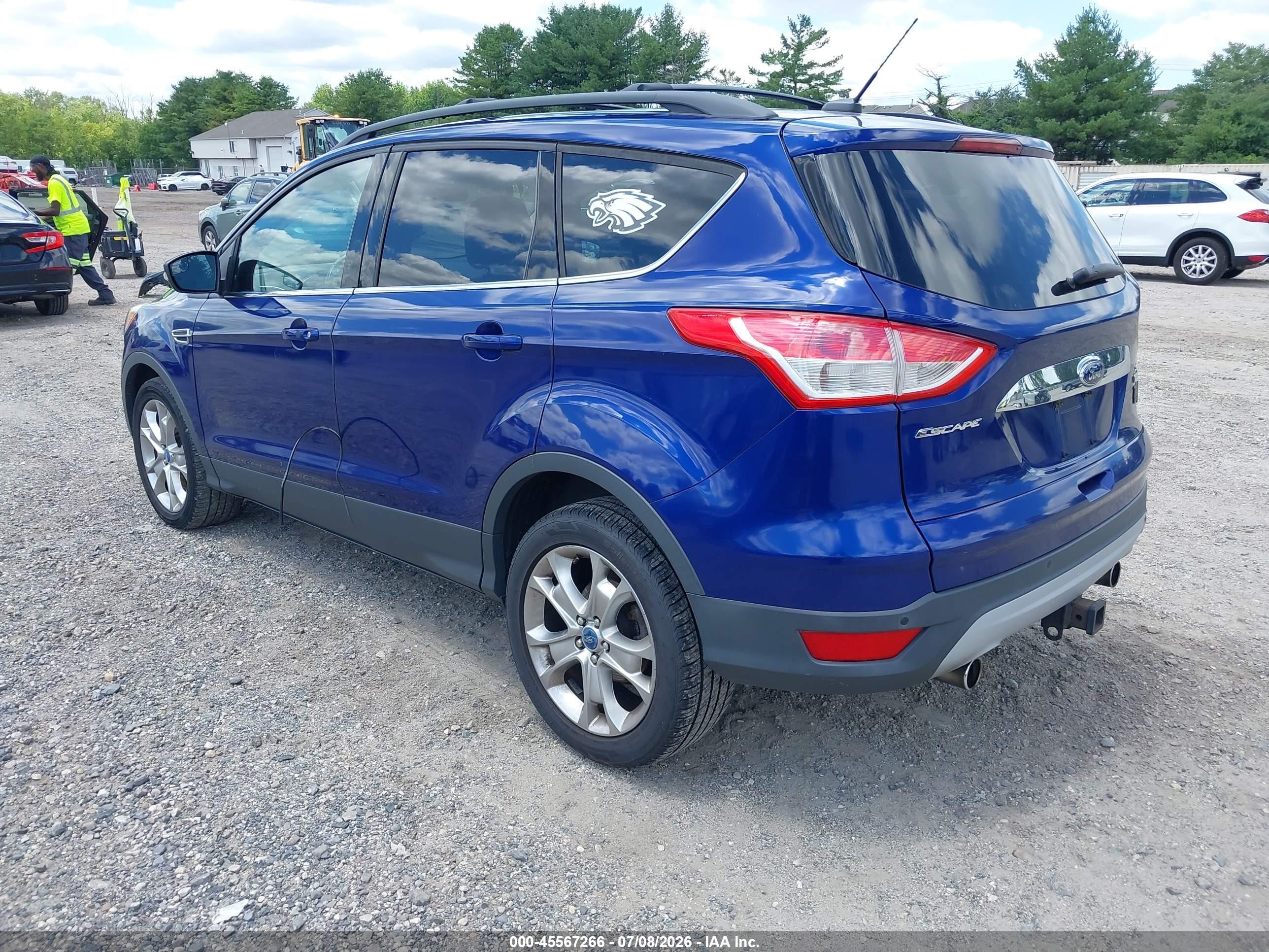 2013 Ford Escape Sel Синий vin: 1FMCU0H97DUB05729