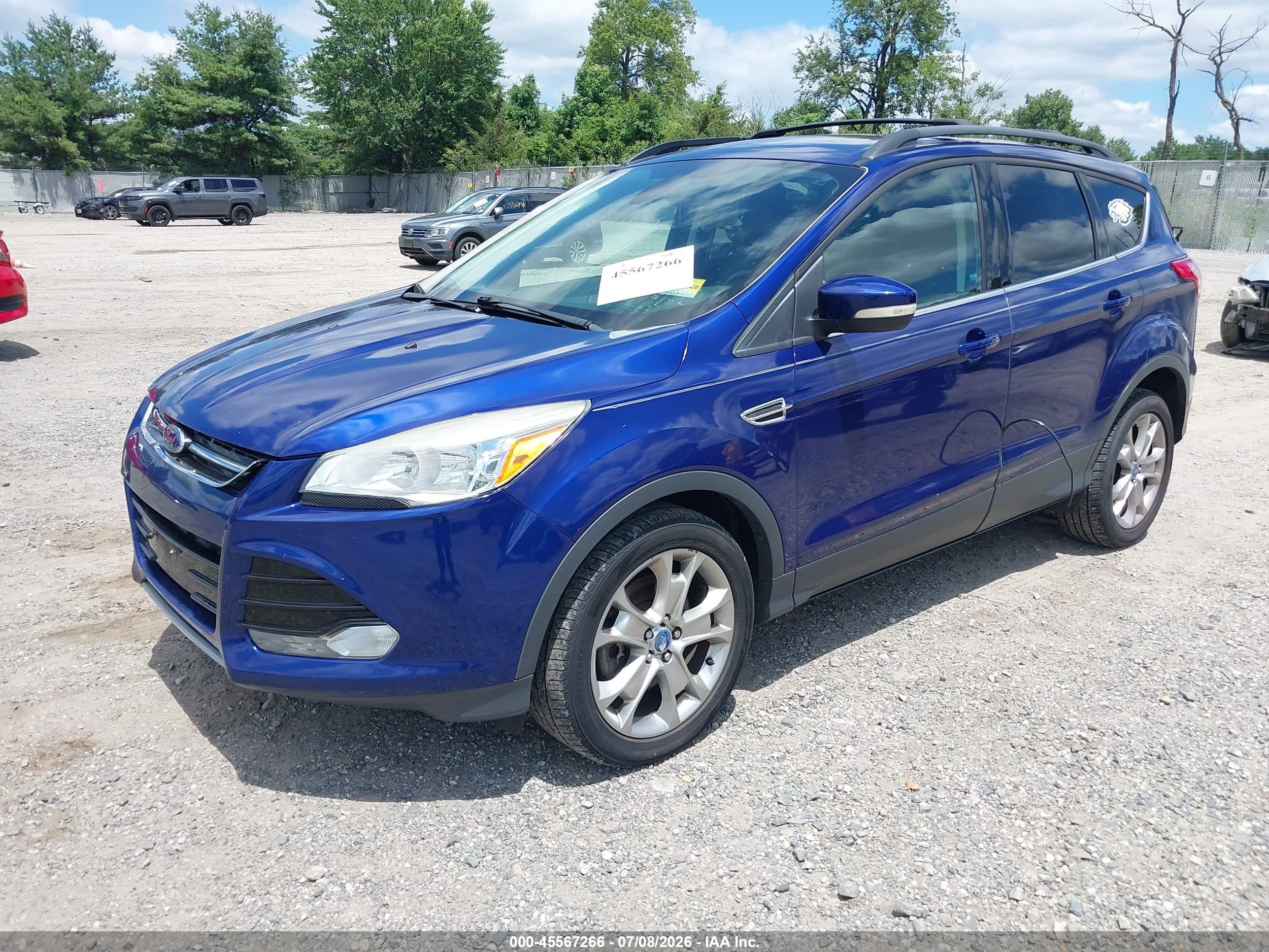 2013 Ford Escape Sel Синий vin: 1FMCU0H97DUB05729