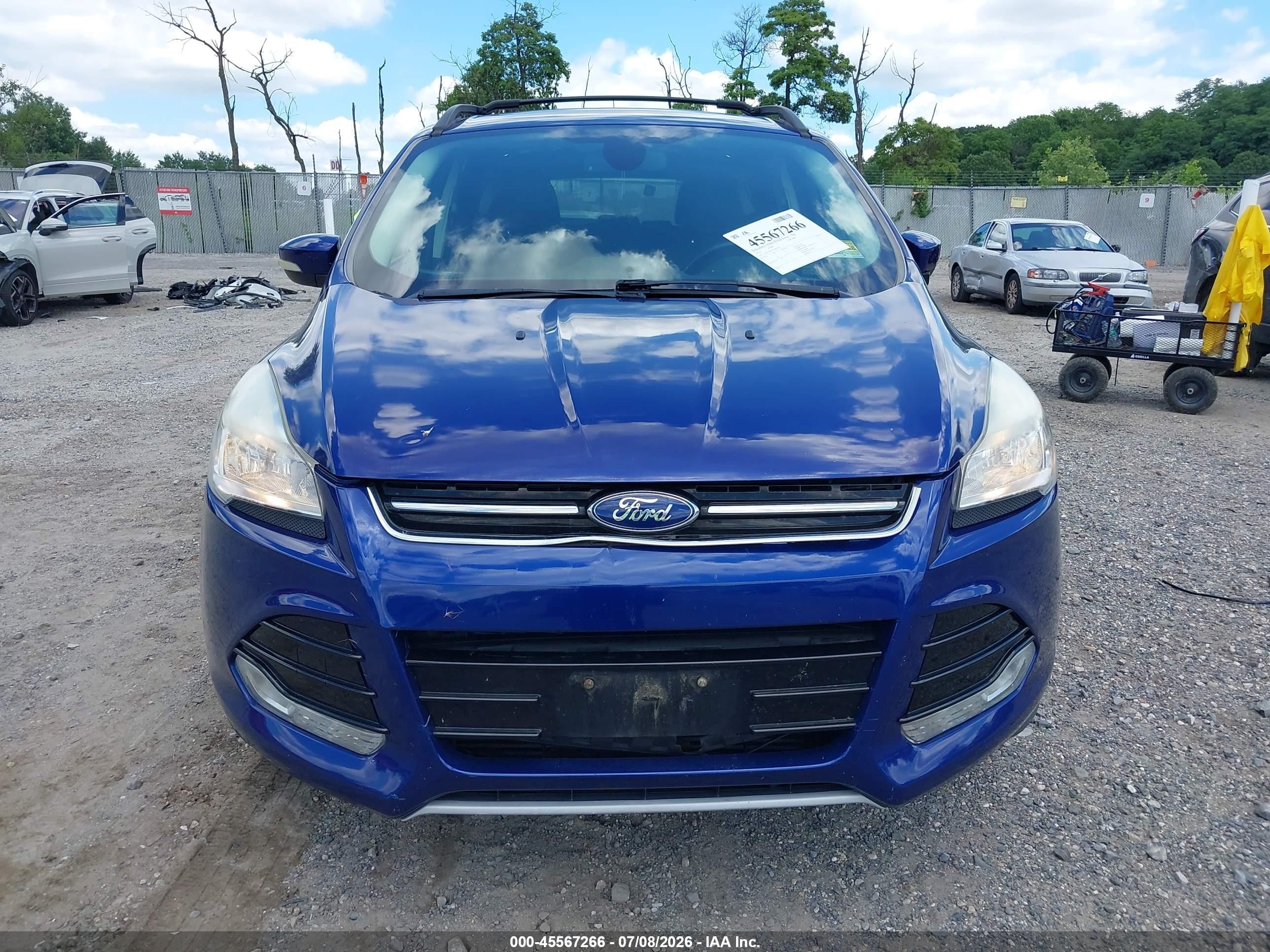 2013 Ford Escape Sel Синий vin: 1FMCU0H97DUB05729