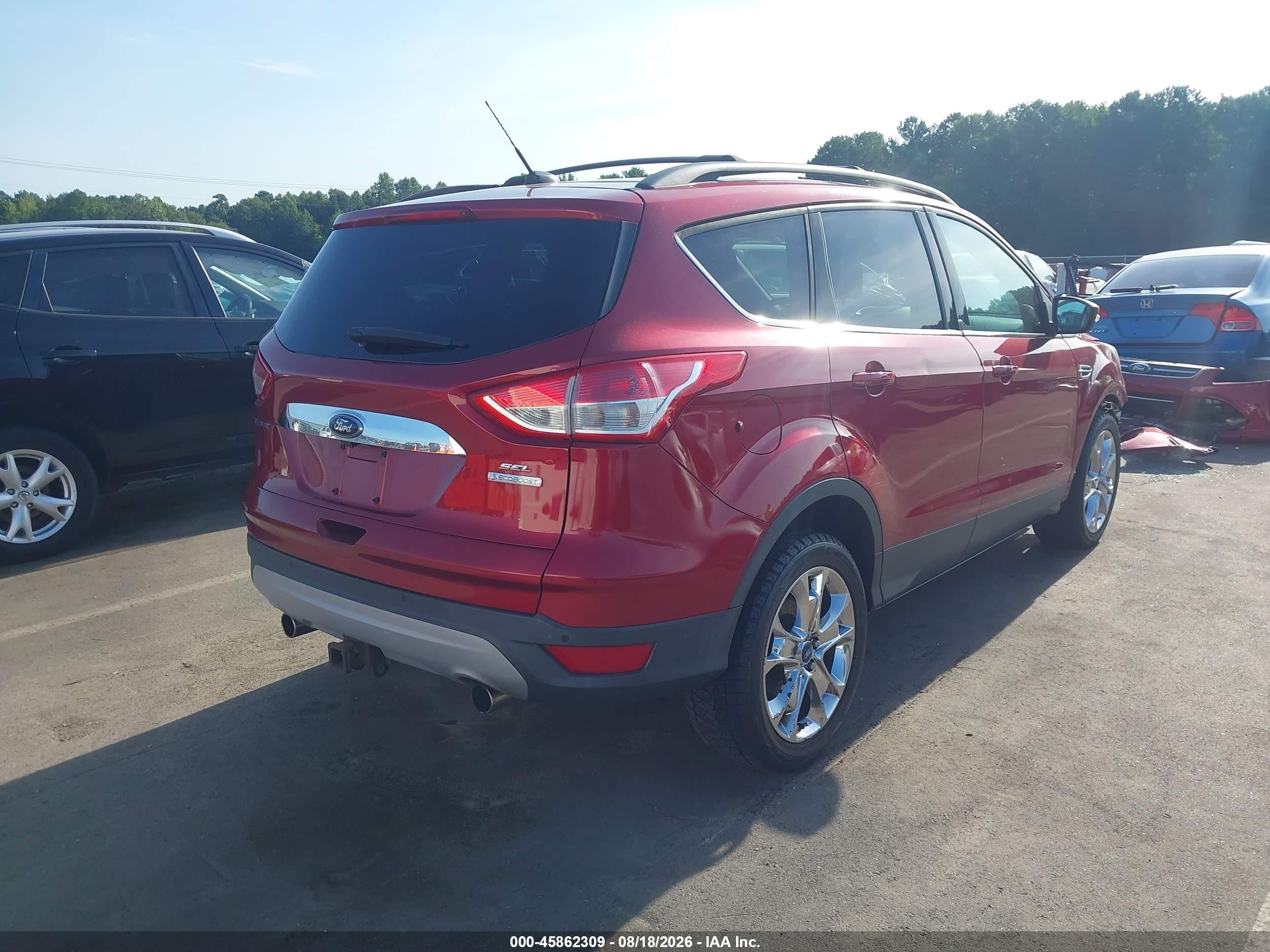 2013 Ford Escape Sel Темно-бордовый vin: 1FMCU0H97DUB06010