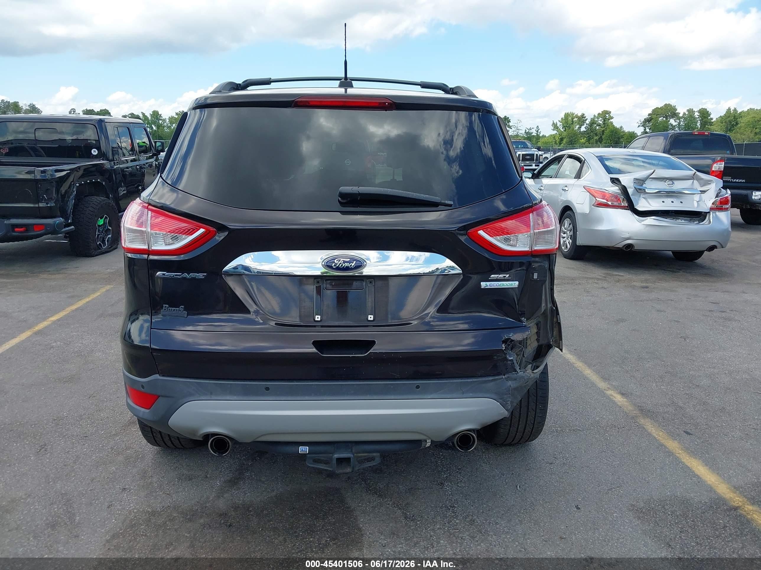 2013 Ford Escape Sel Черный vin: 1FMCU0H97DUC67120