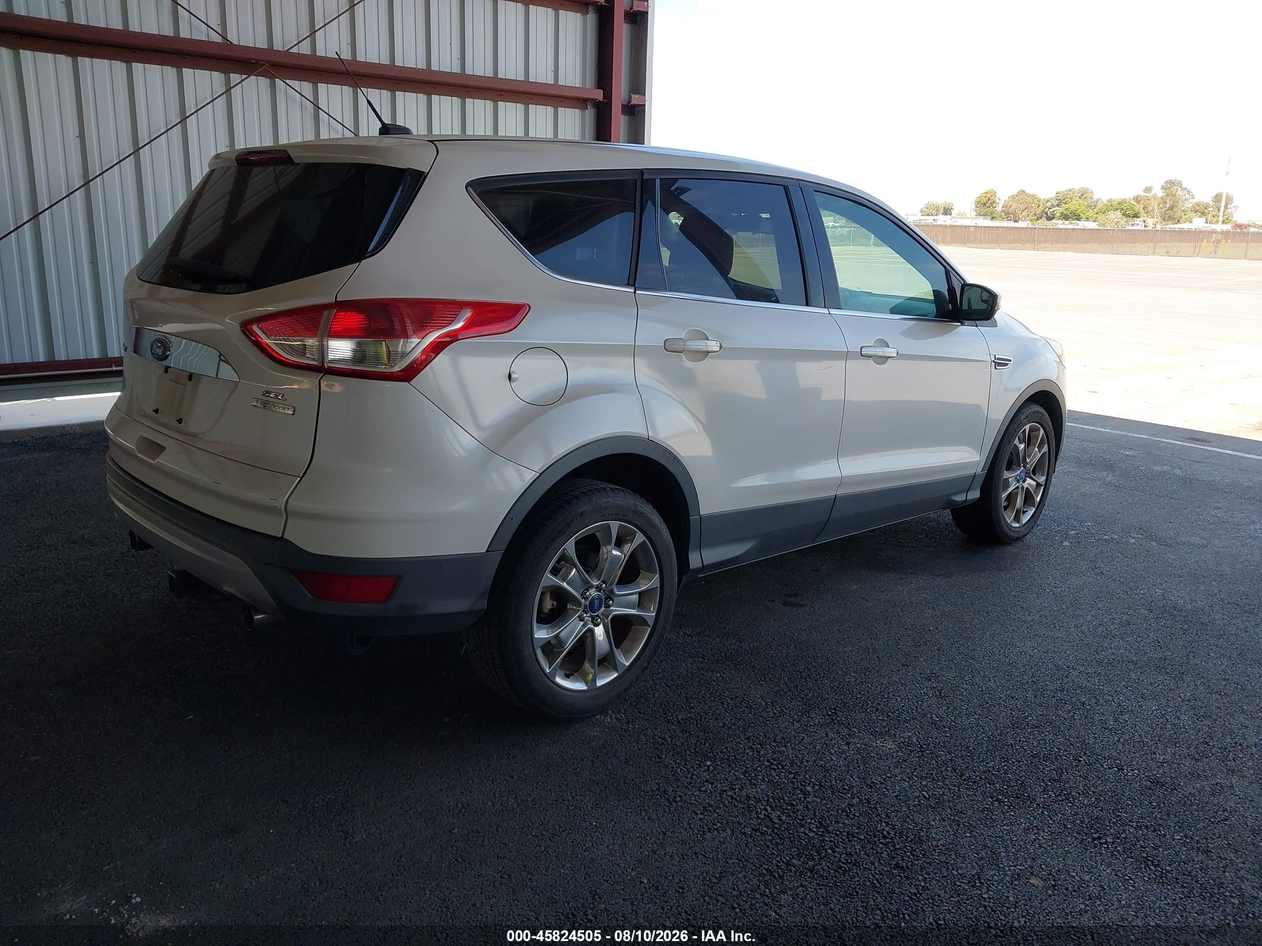 2013 Ford Escape Sel White vin: 1FMCU0H99DUA40446