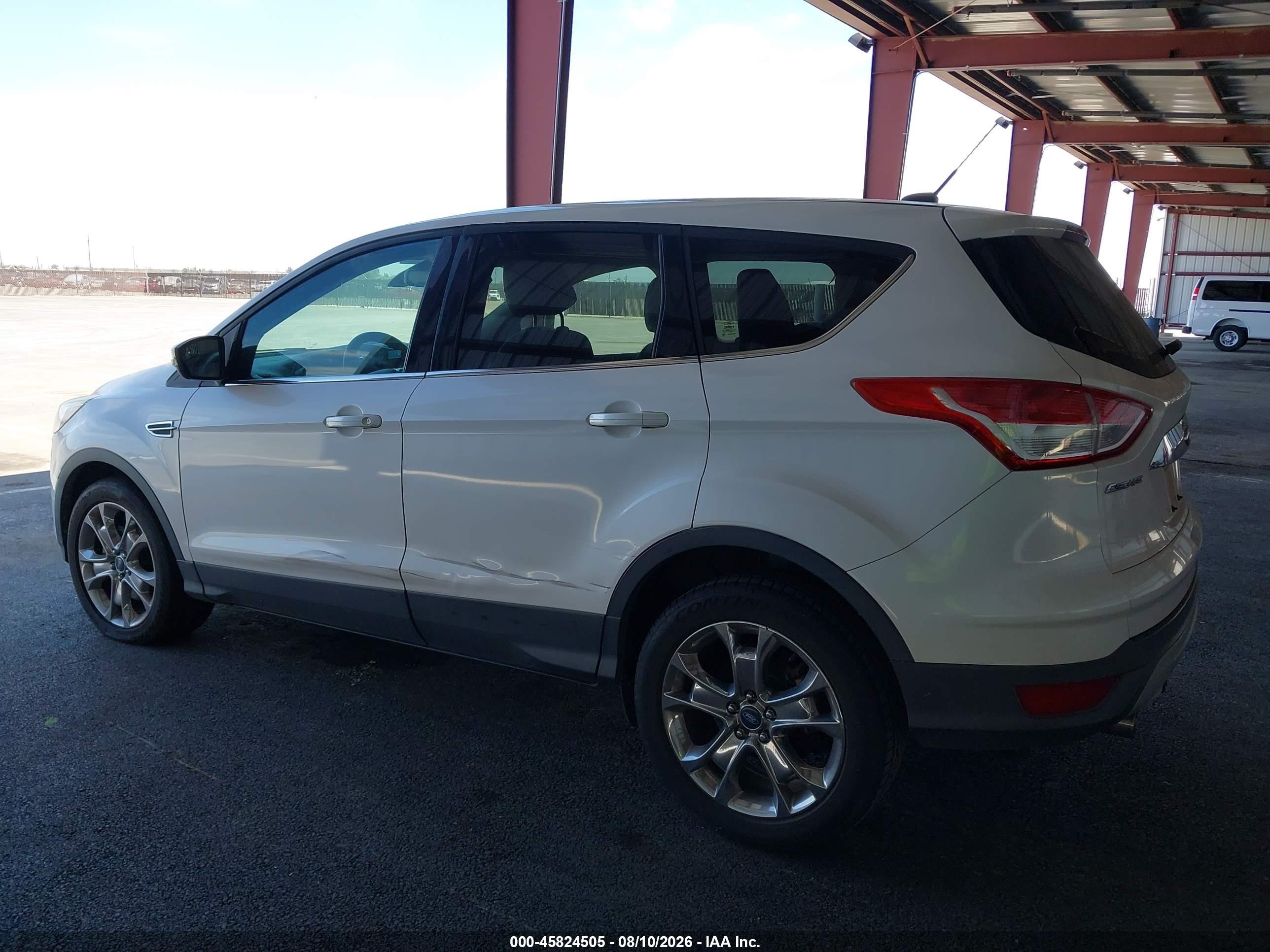2013 Ford Escape Sel White vin: 1FMCU0H99DUA40446