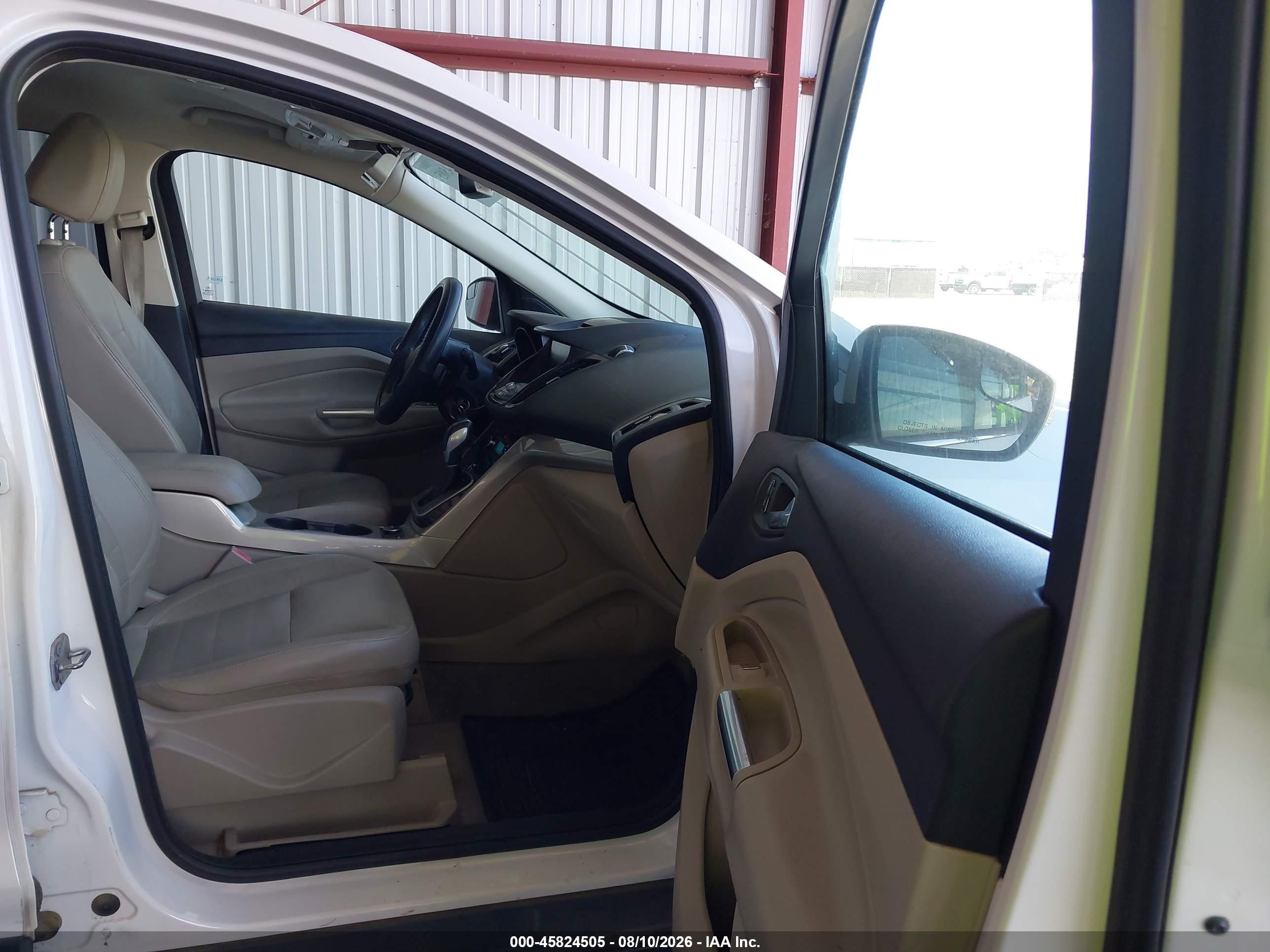 2013 Ford Escape Sel White vin: 1FMCU0H99DUA40446