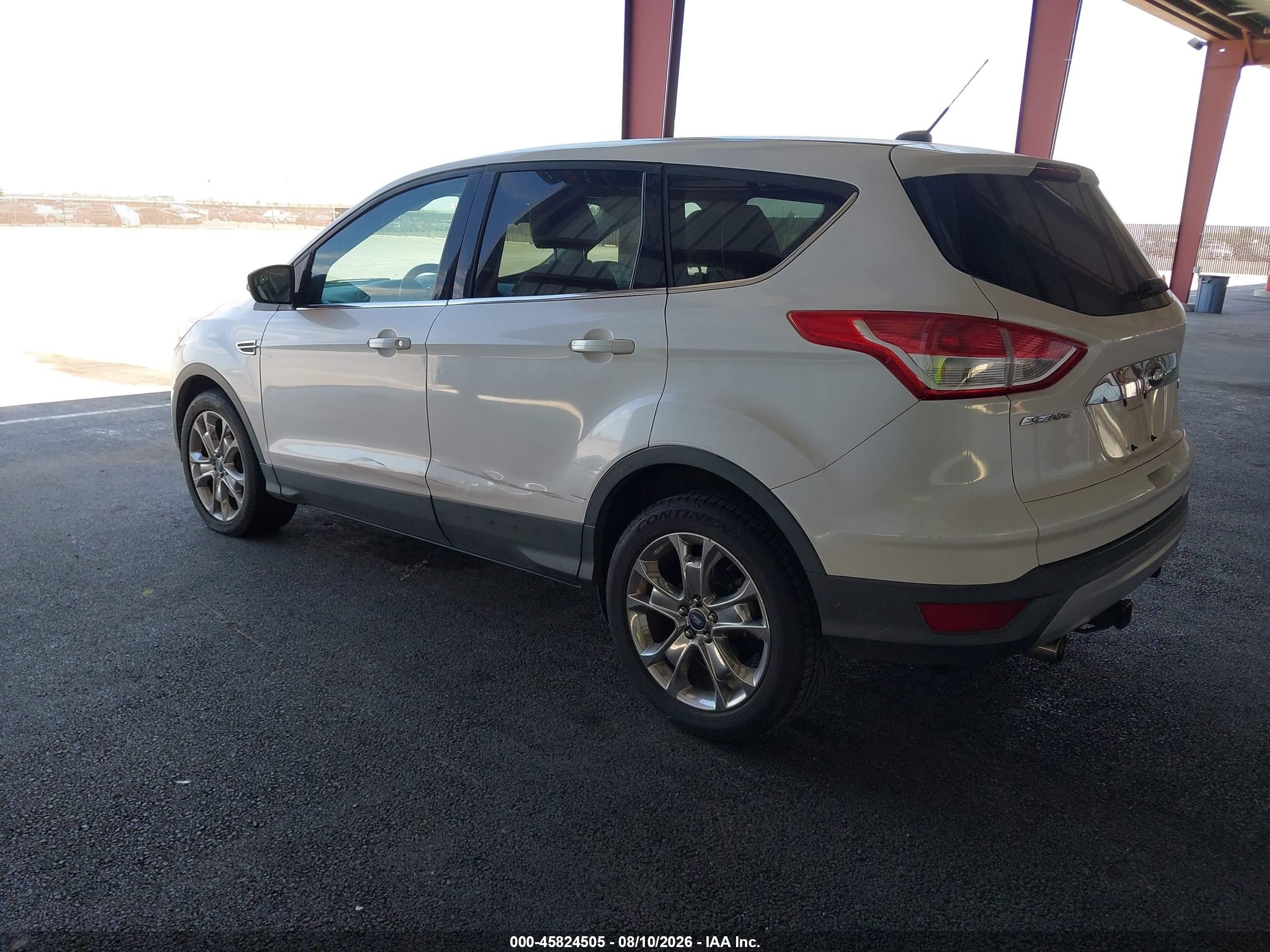 2013 Ford Escape Sel White vin: 1FMCU0H99DUA40446