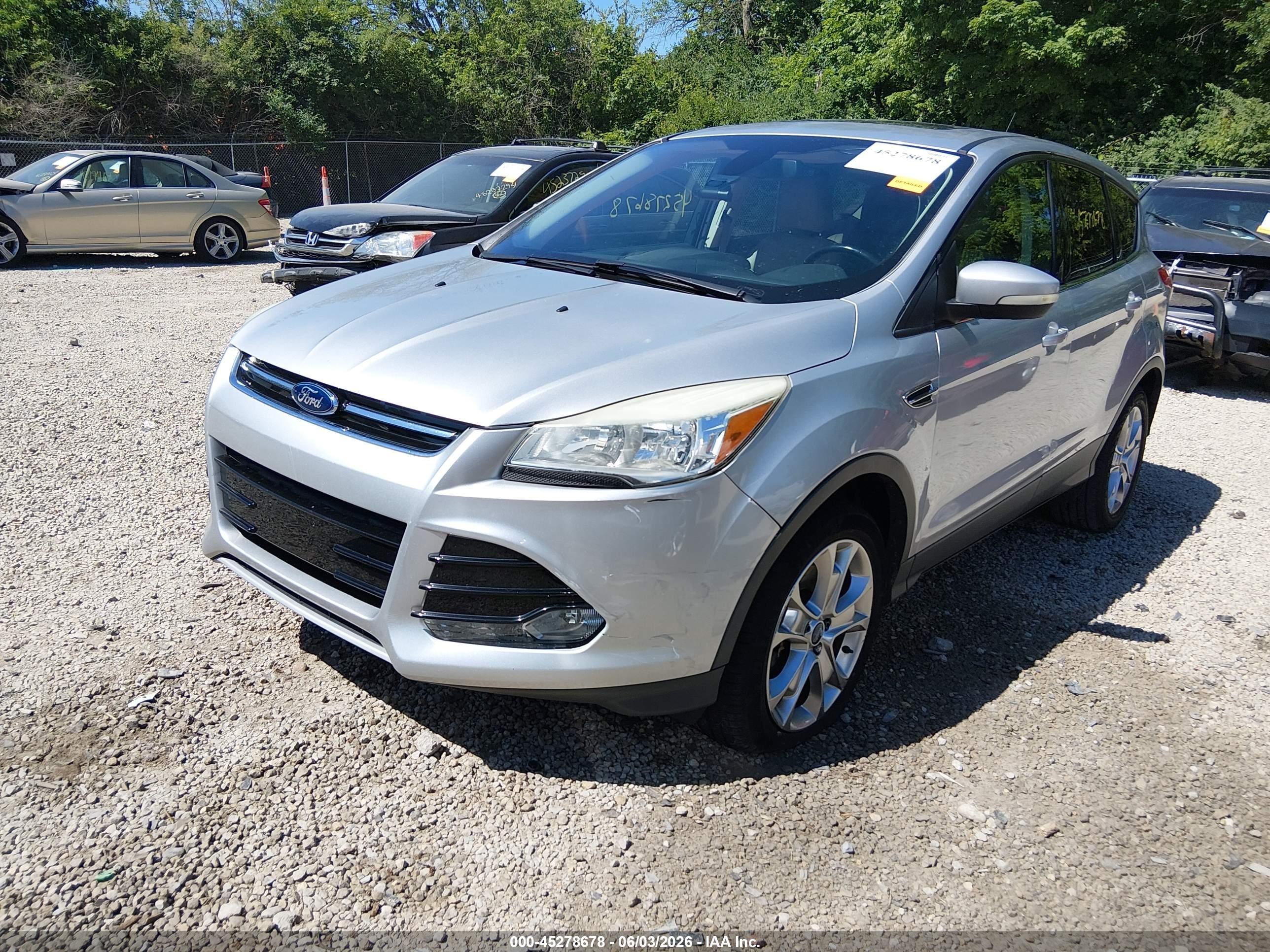 2013 Ford Escape Sel Silver vin: 1FMCU0H99DUB29935