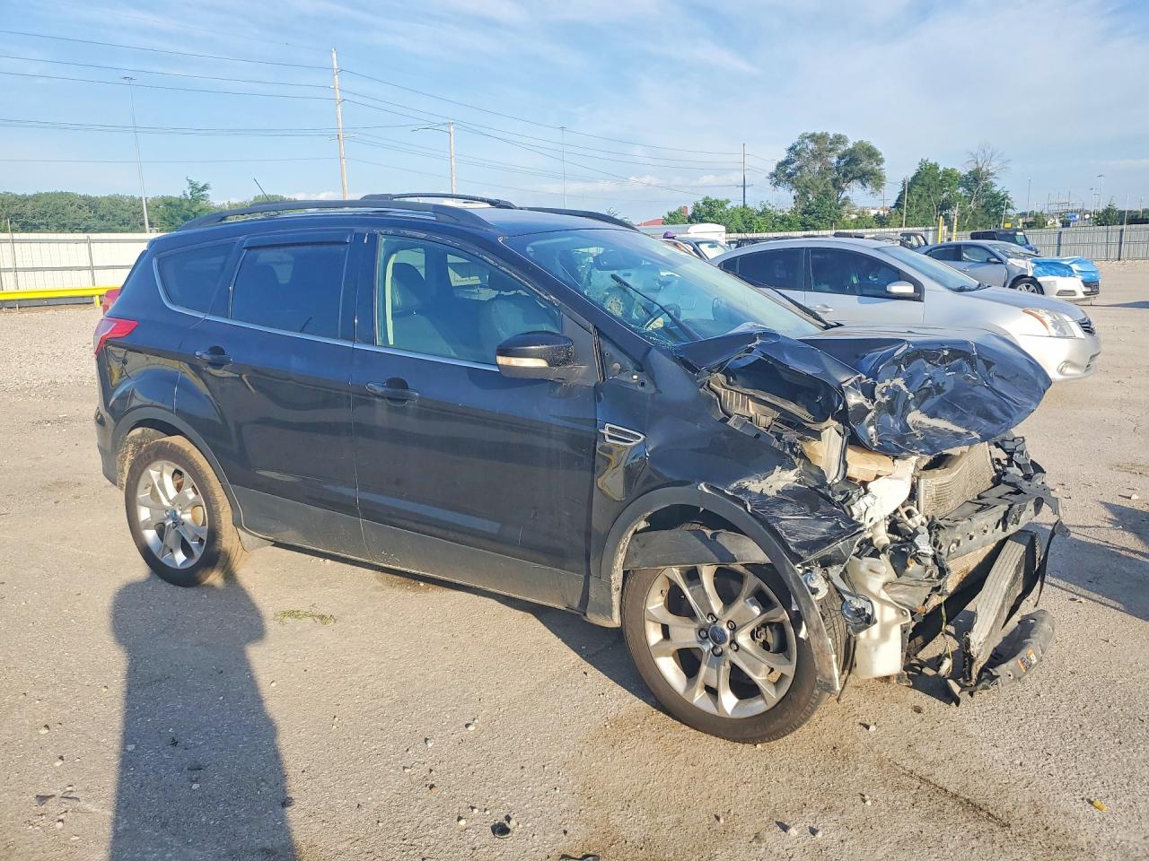 2013 Ford Escape Sel Черный vin: 1FMCU0H99DUB52924