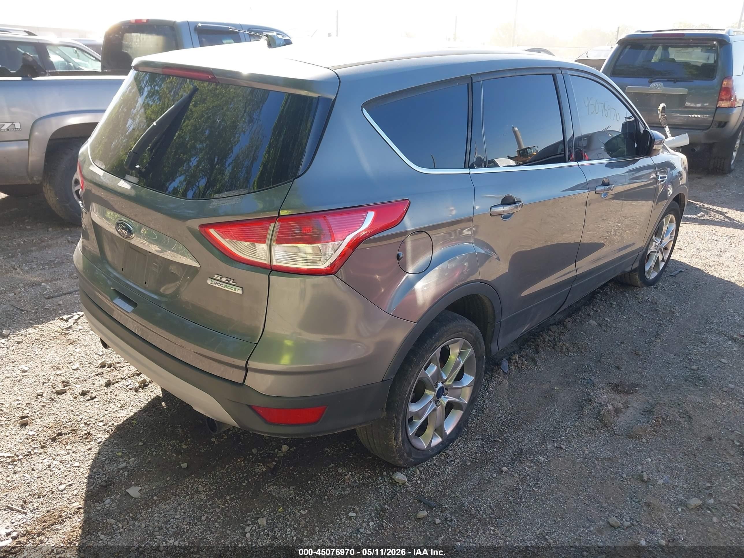 2013 Ford Escape Sel Gray vin: 1FMCU0H99DUC62937