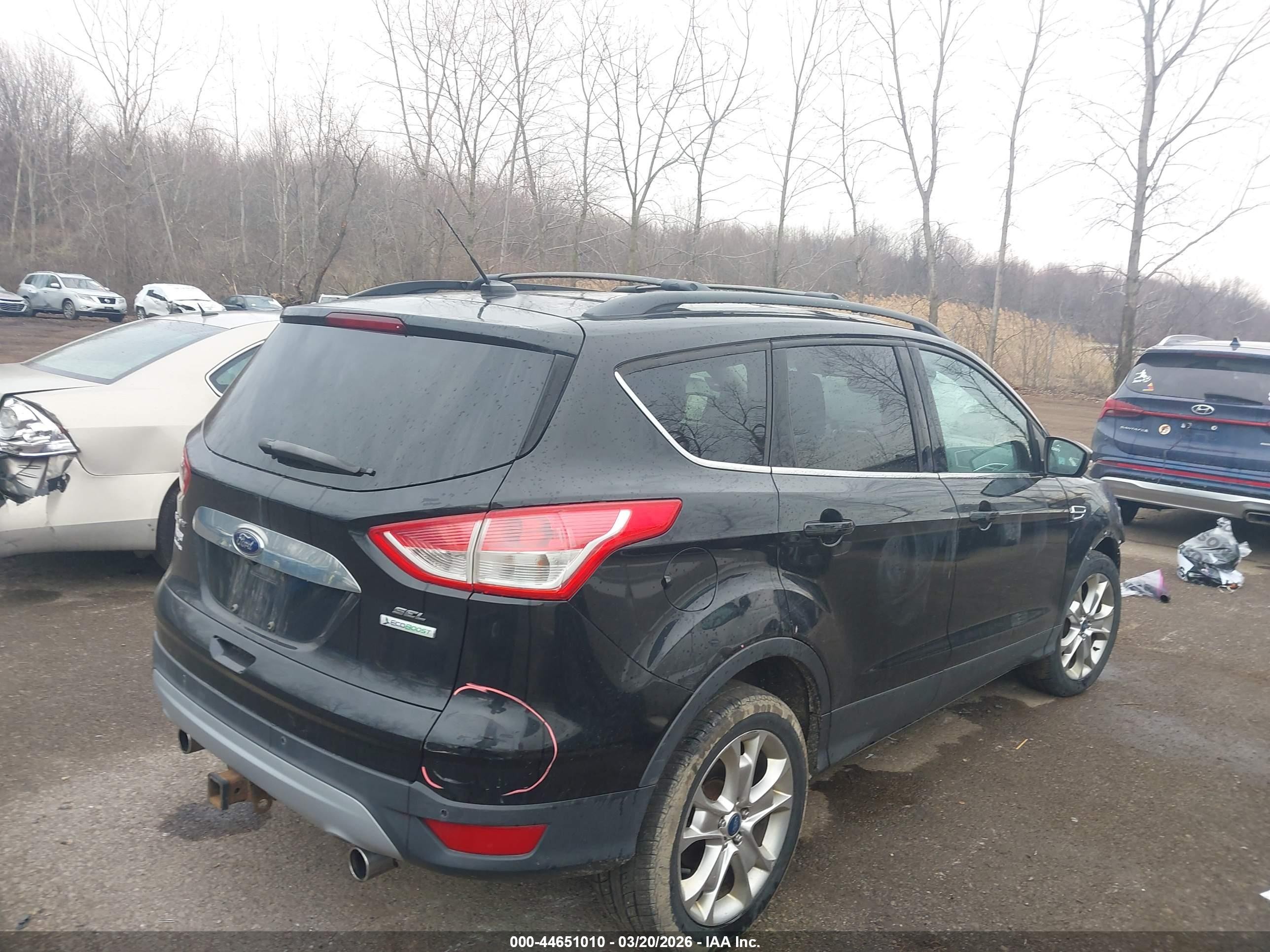 2013 Ford Escape Sel Black vin: 1FMCU0H99DUC69855