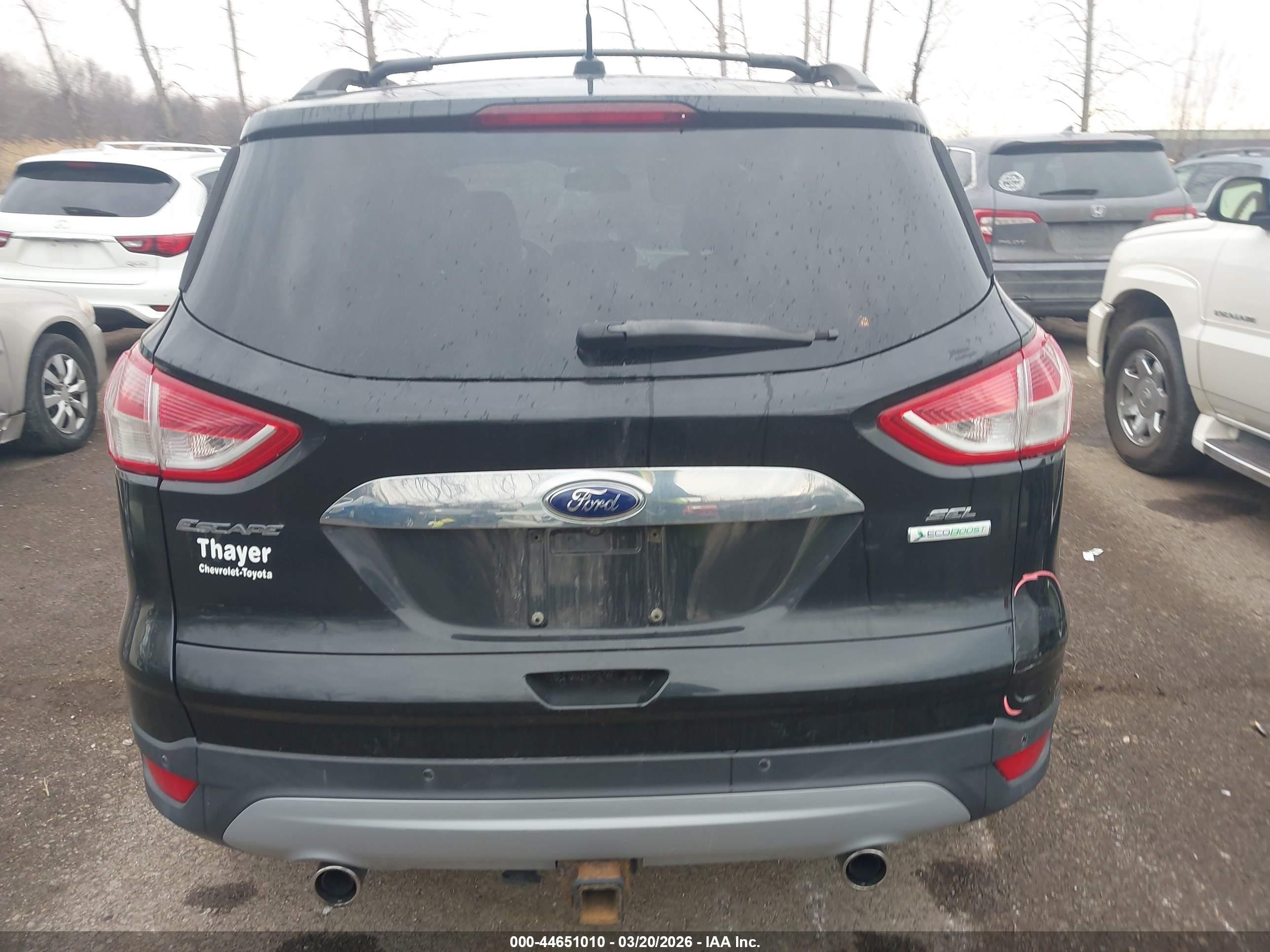 2013 Ford Escape Sel Black vin: 1FMCU0H99DUC69855