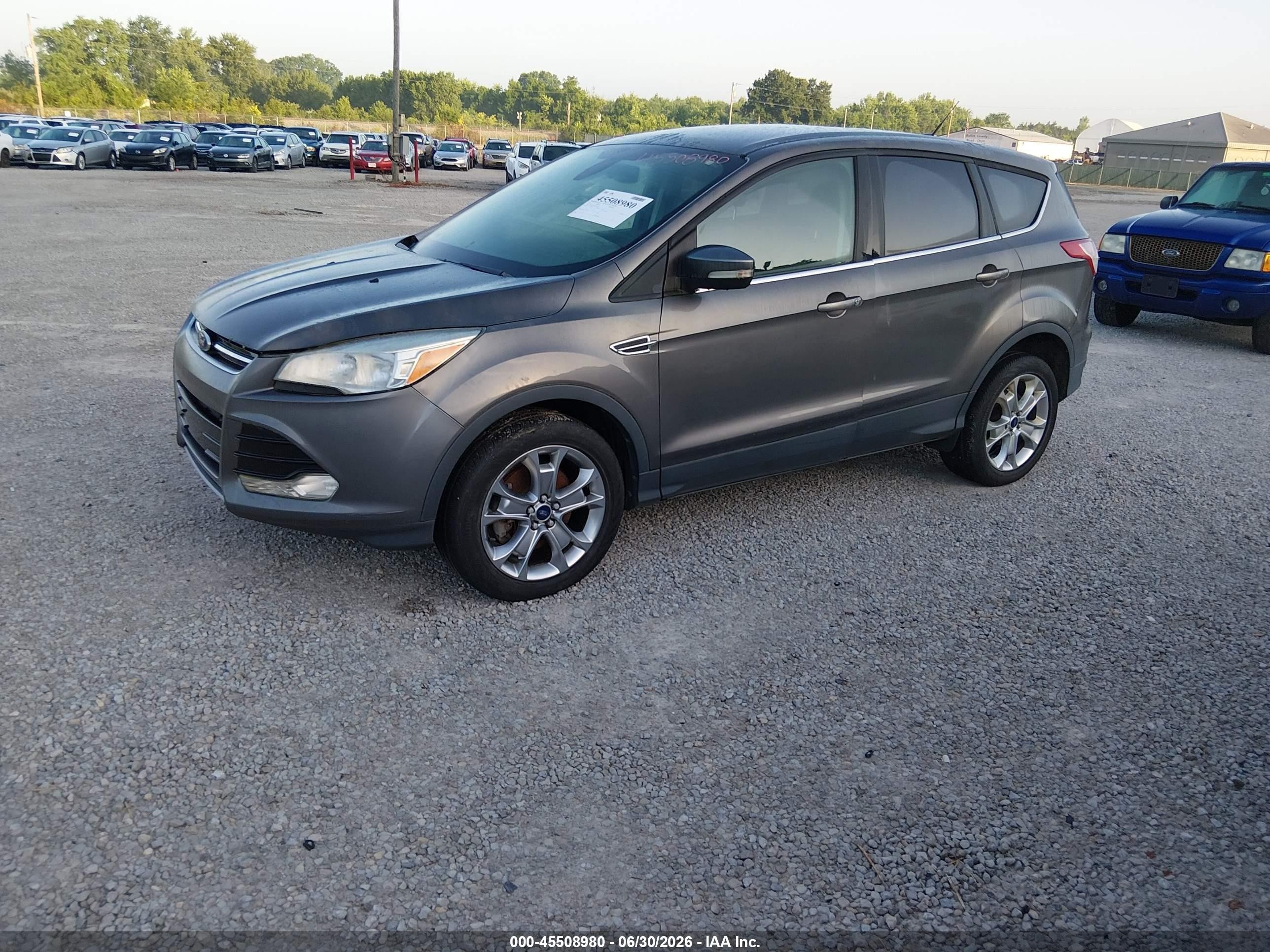2013 Ford Escape Sel Gray vin: 1FMCU0H99DUD35515
