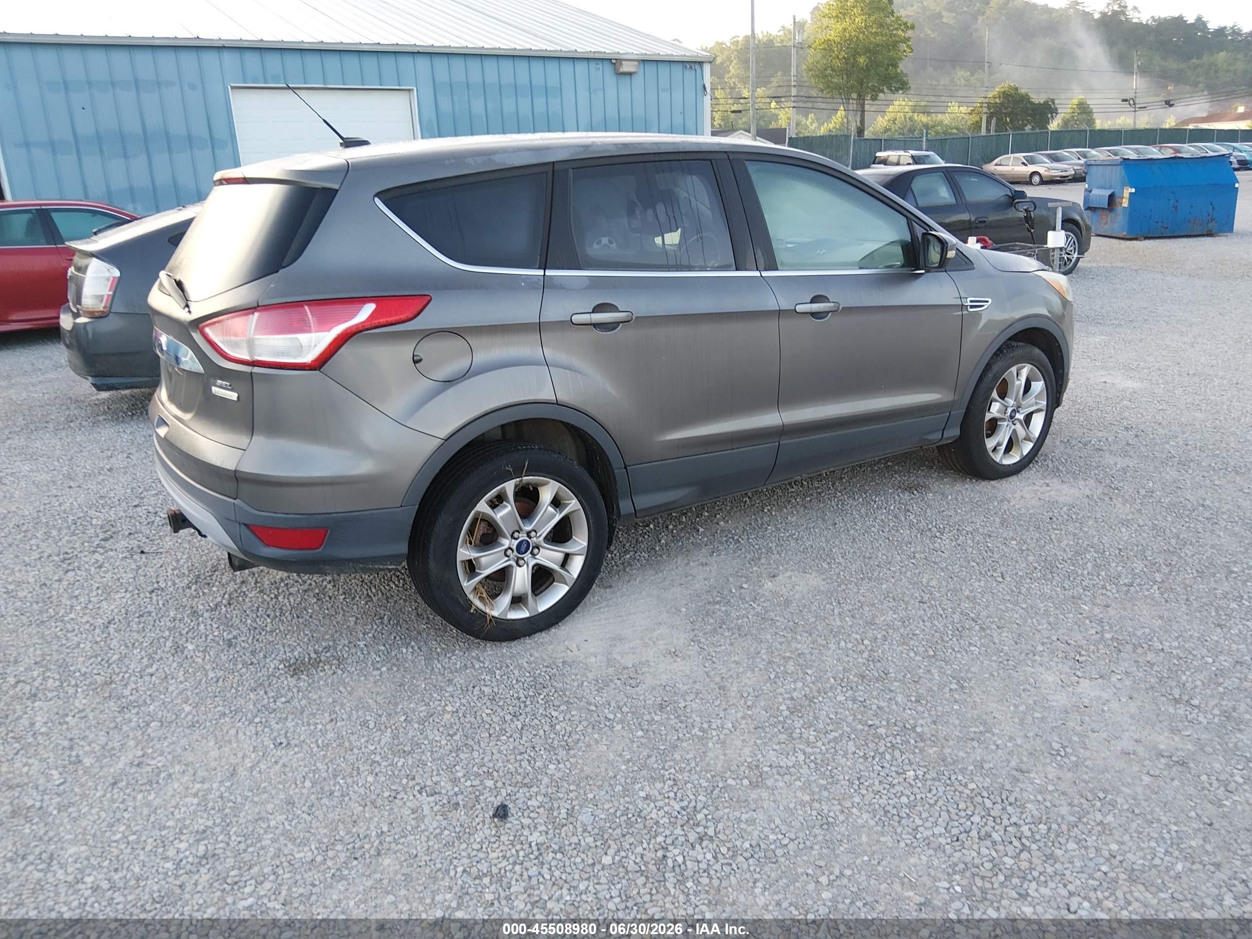2013 Ford Escape Sel Gray vin: 1FMCU0H99DUD35515