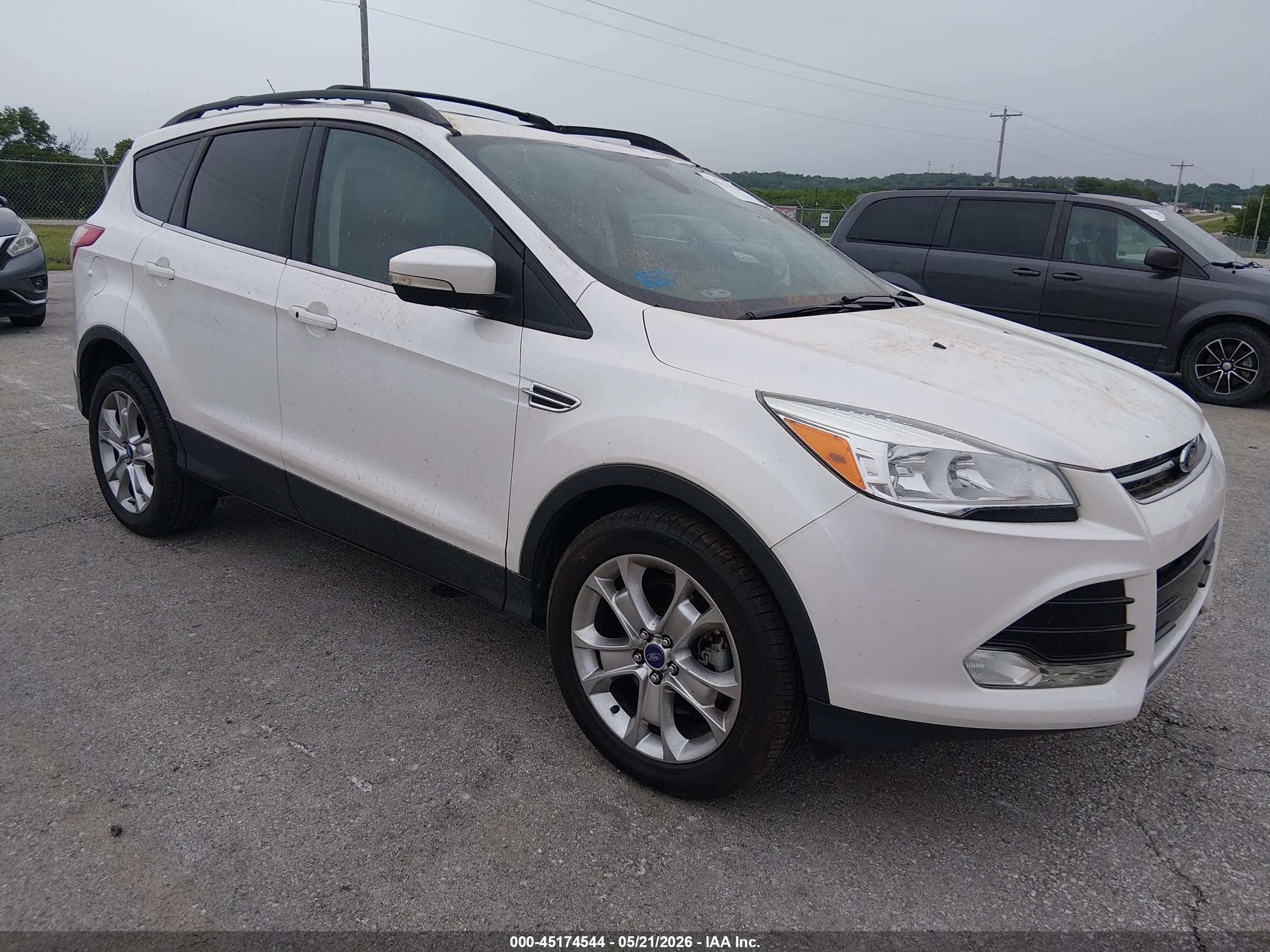 2013 Ford Escape Sel White vin: 1FMCU0H9XDUC14184