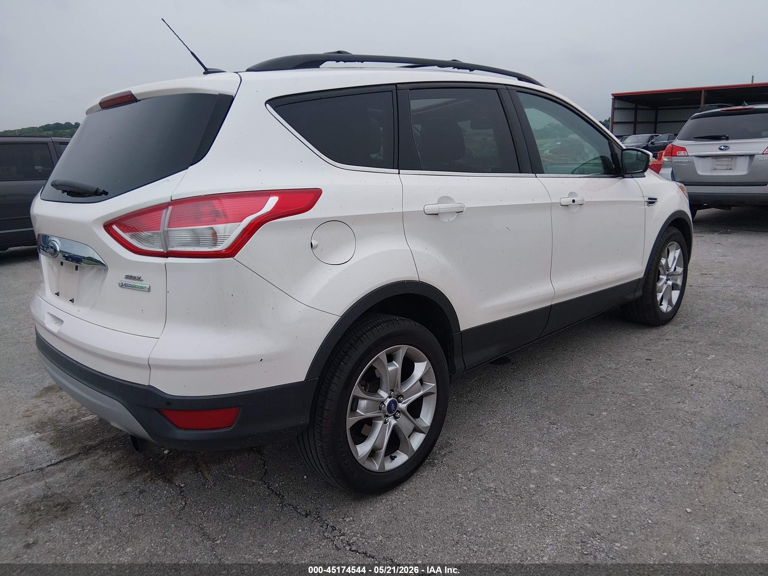 2013 Ford Escape Sel White vin: 1FMCU0H9XDUC14184