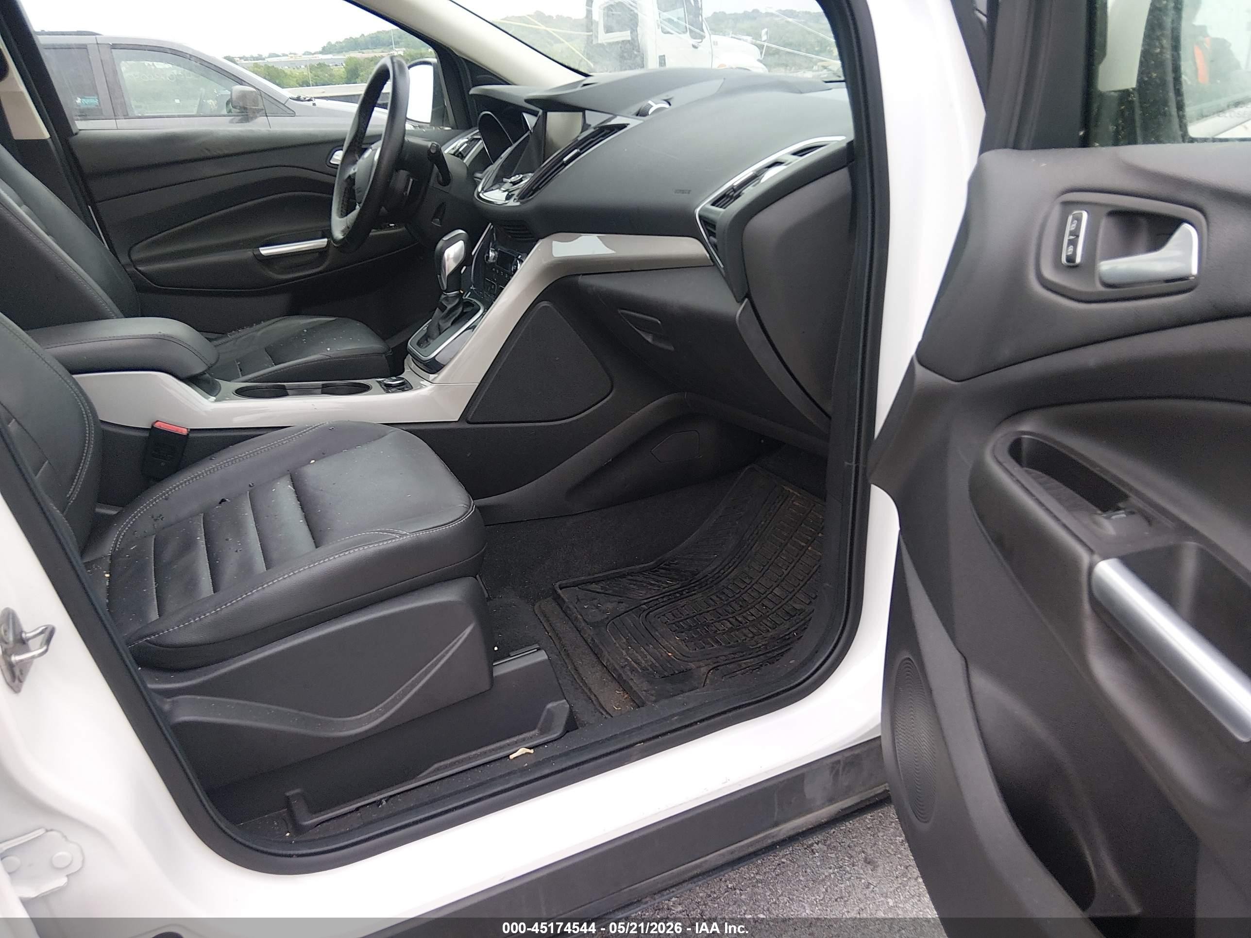 2013 Ford Escape Sel White vin: 1FMCU0H9XDUC14184