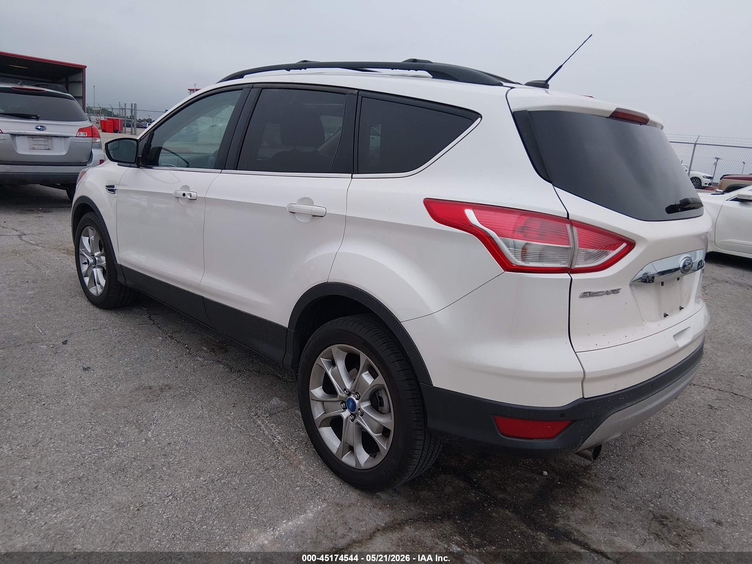 2013 Ford Escape Sel White vin: 1FMCU0H9XDUC14184