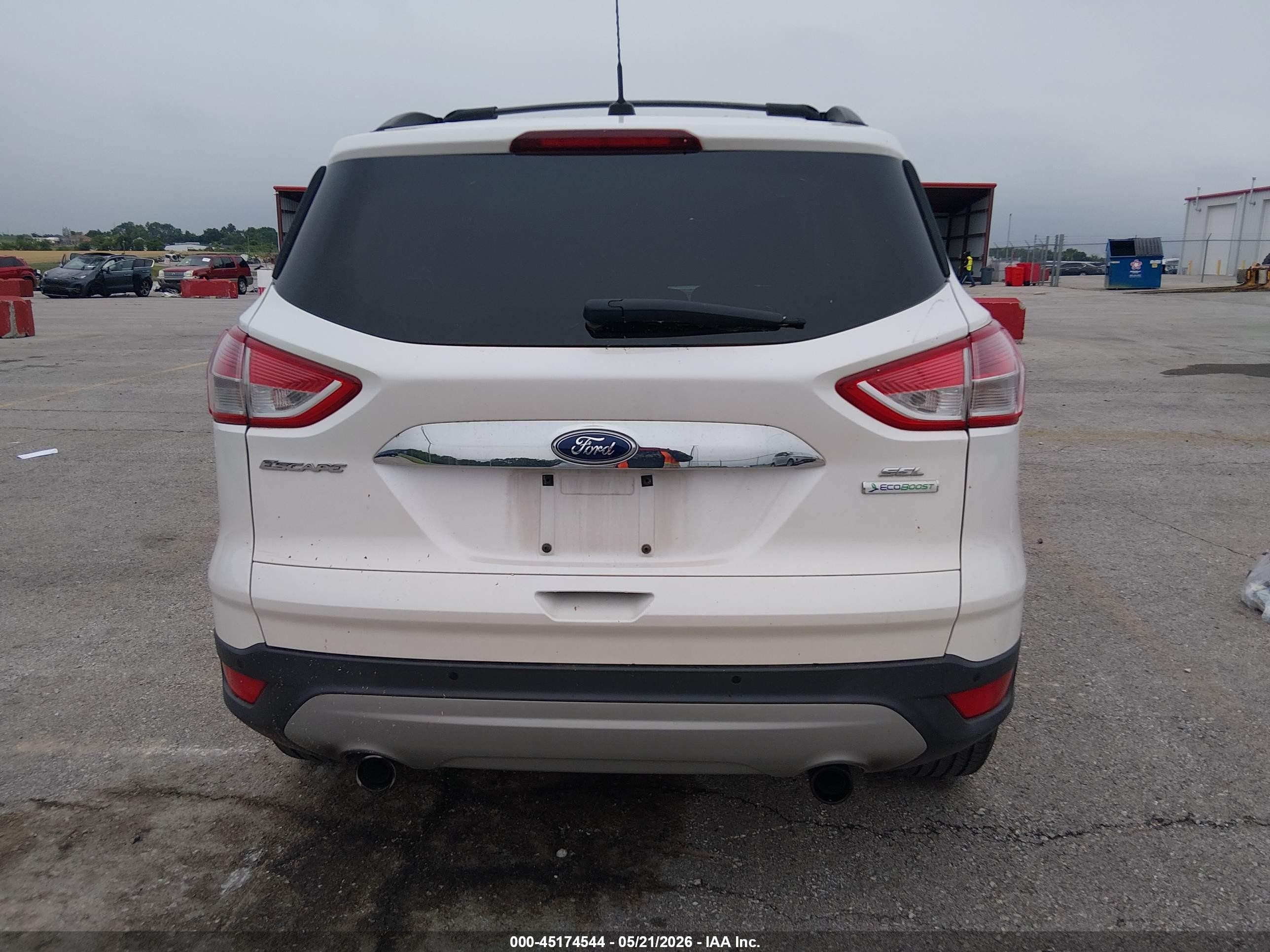 2013 Ford Escape Sel White vin: 1FMCU0H9XDUC14184