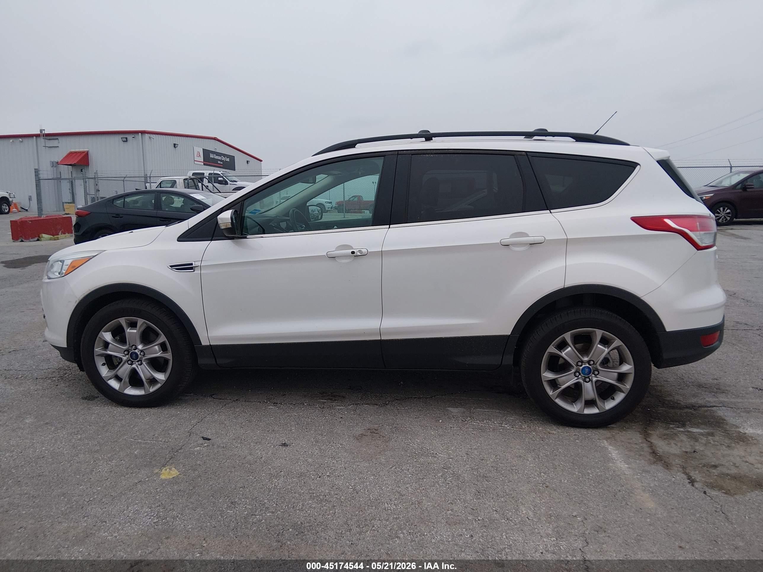 2013 Ford Escape Sel White vin: 1FMCU0H9XDUC14184