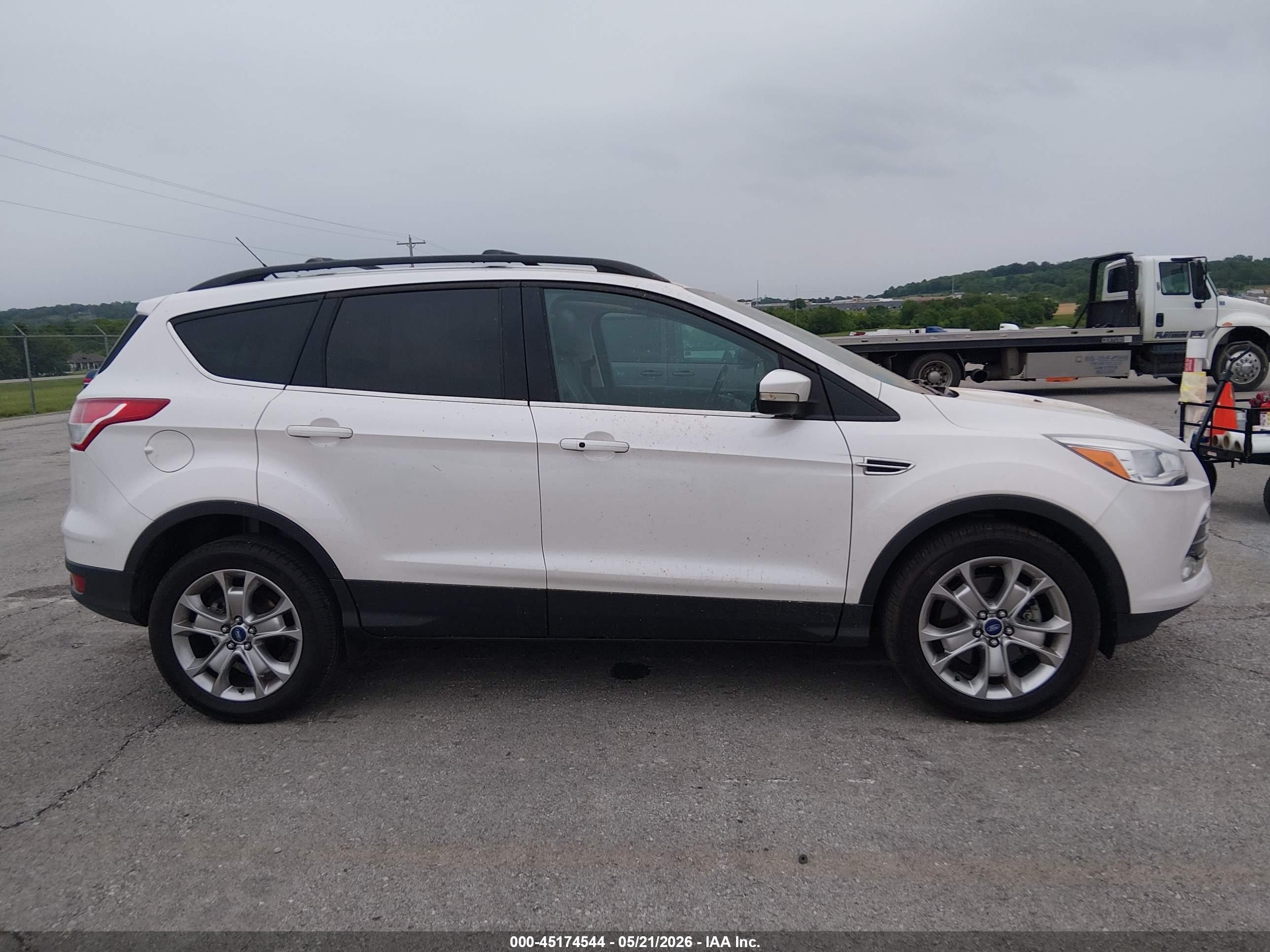 2013 Ford Escape Sel White vin: 1FMCU0H9XDUC14184