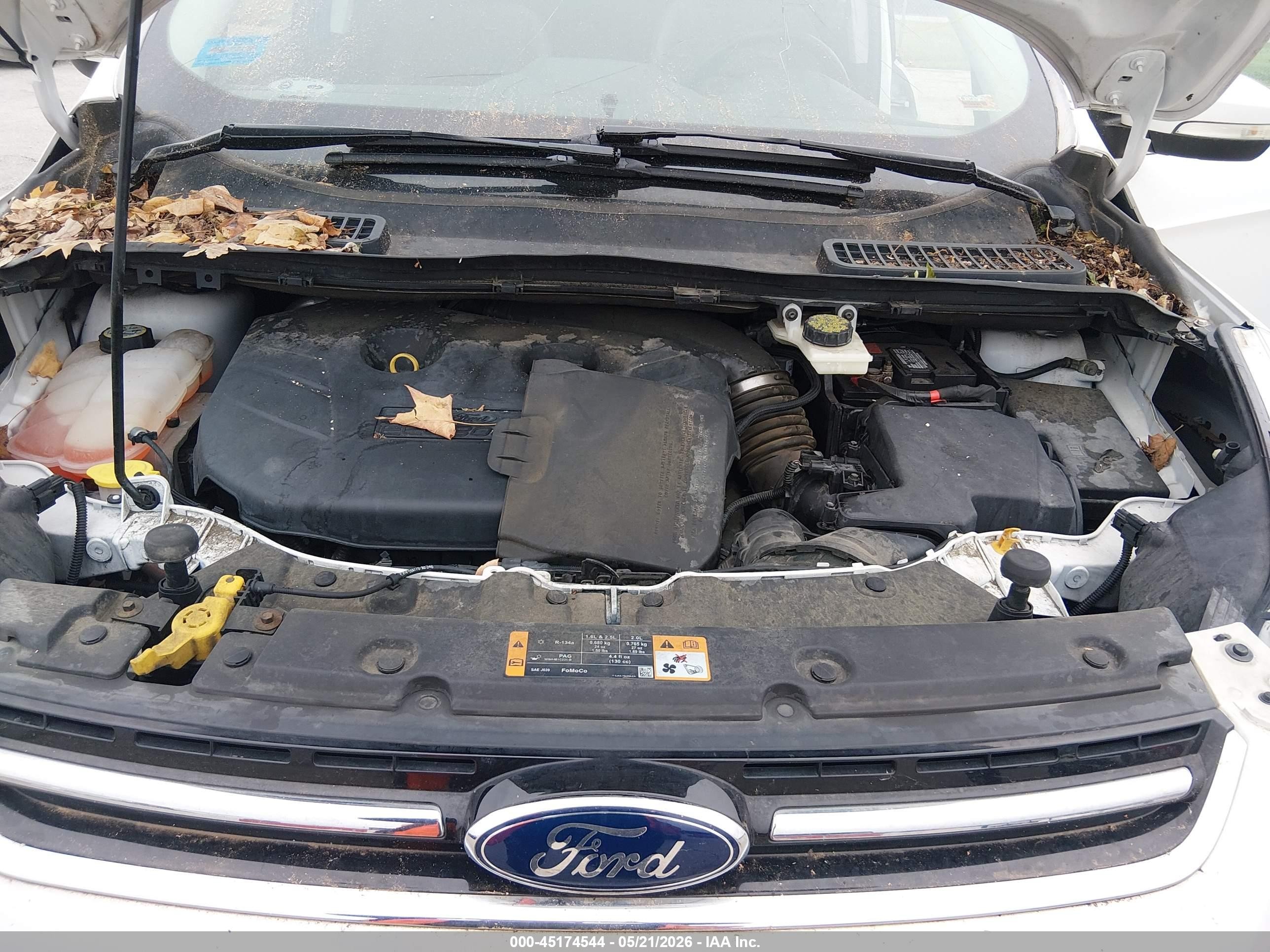2013 Ford Escape Sel White vin: 1FMCU0H9XDUC14184