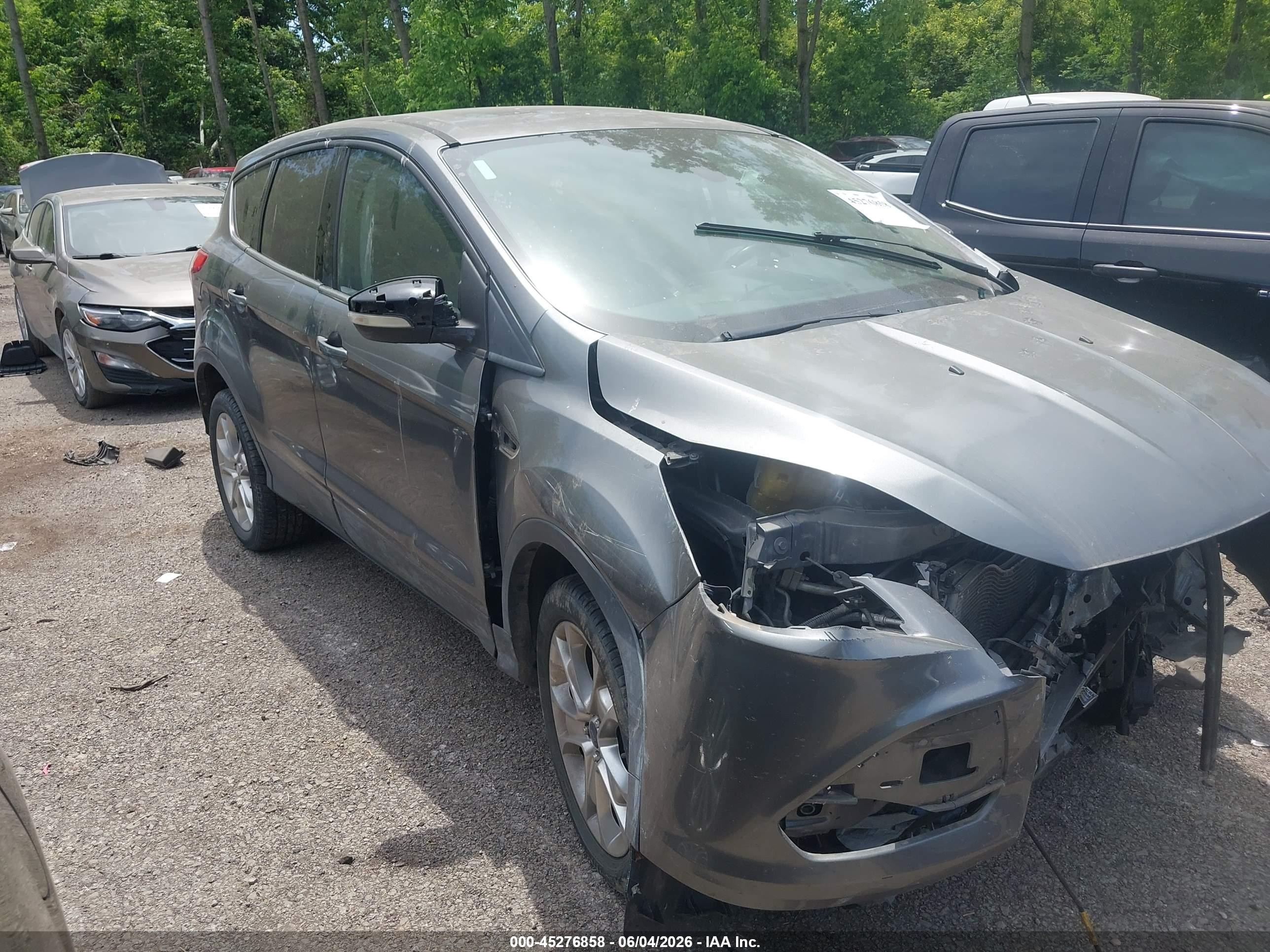 2013 Ford Escape Sel Gray vin: 1FMCU0H9XDUC72196