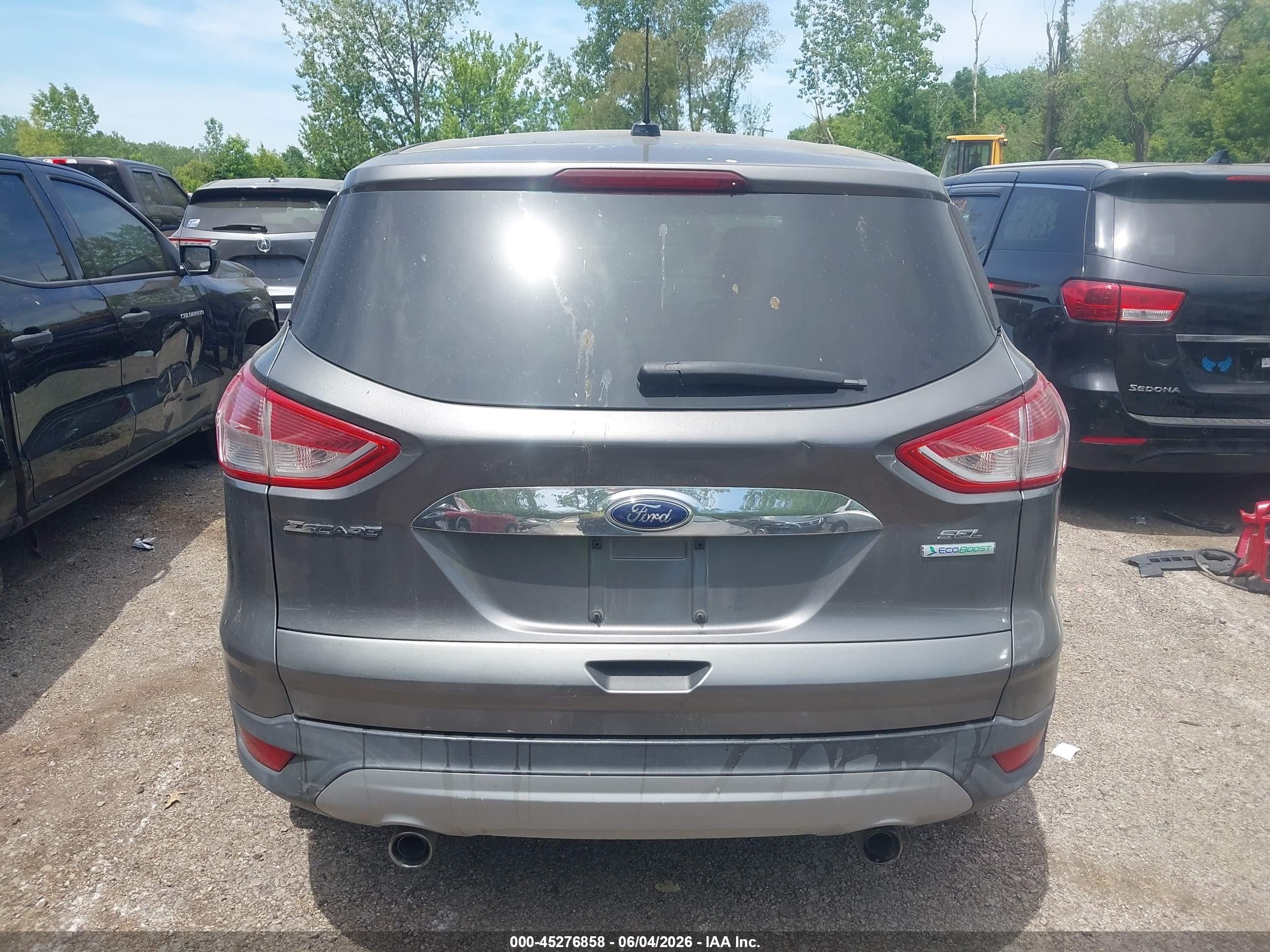 2013 Ford Escape Sel Gray vin: 1FMCU0H9XDUC72196