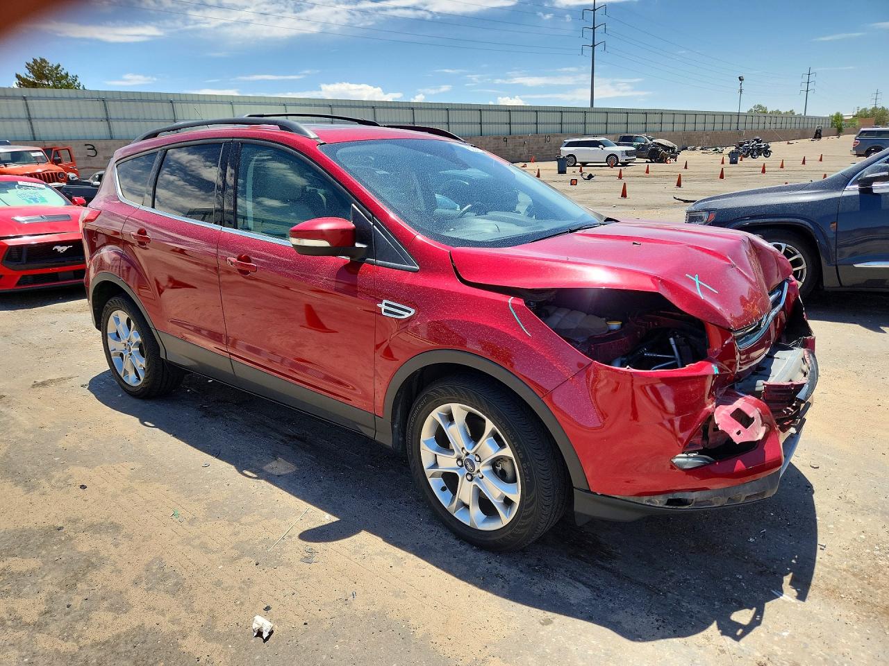 2013 Ford Escape Sel Red vin: 1FMCU0H9XDUC78435