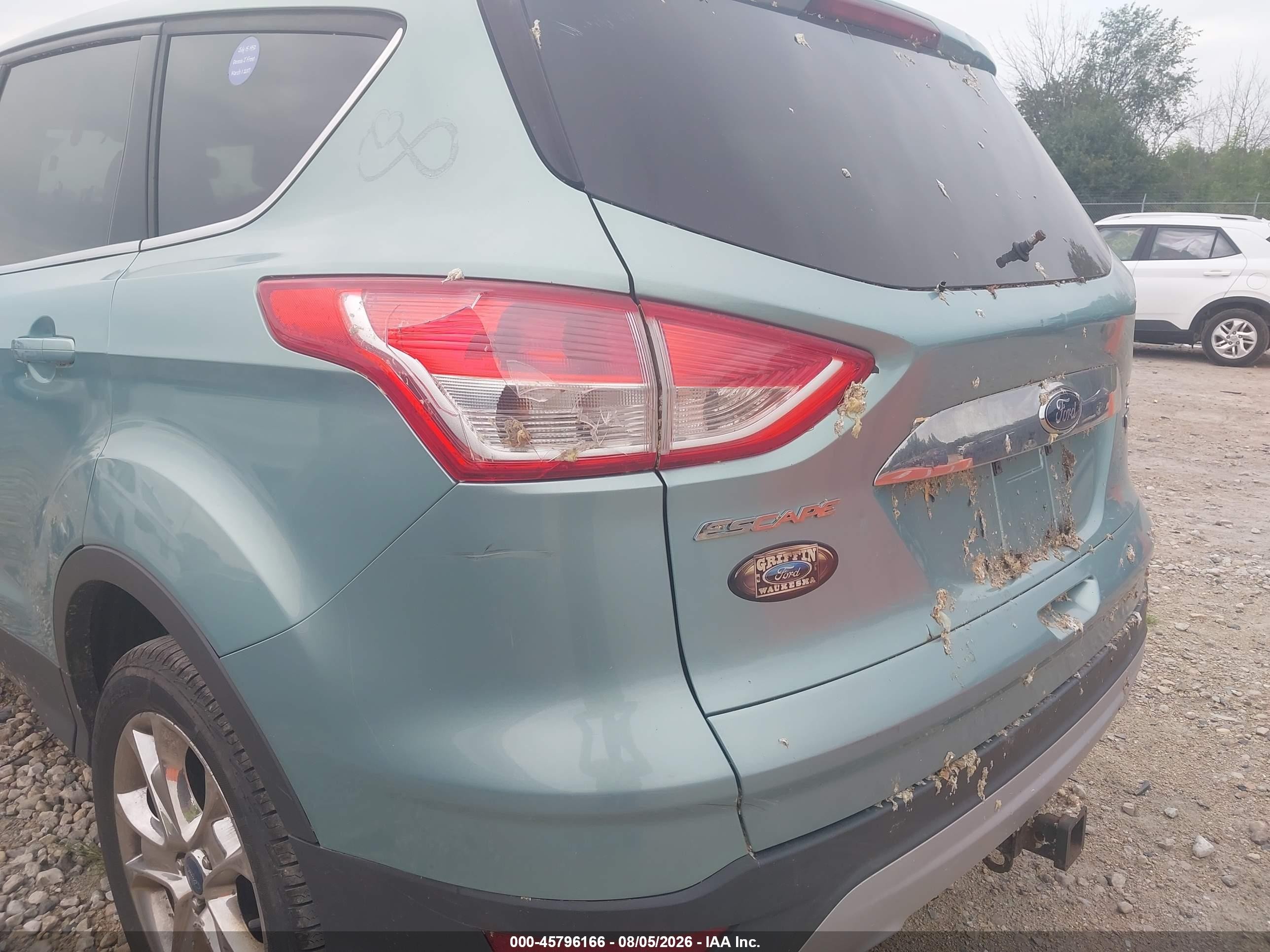 2013 Ford Escape Sel Teal vin: 1FMCU0H9XDUD34065