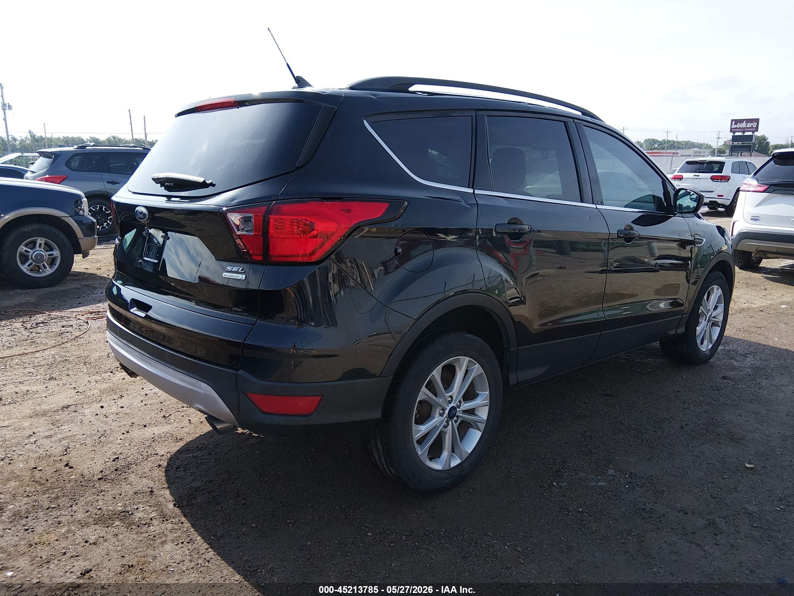 2019 Ford Escape Sel Black vin: 1FMCU0HD0KUB59956