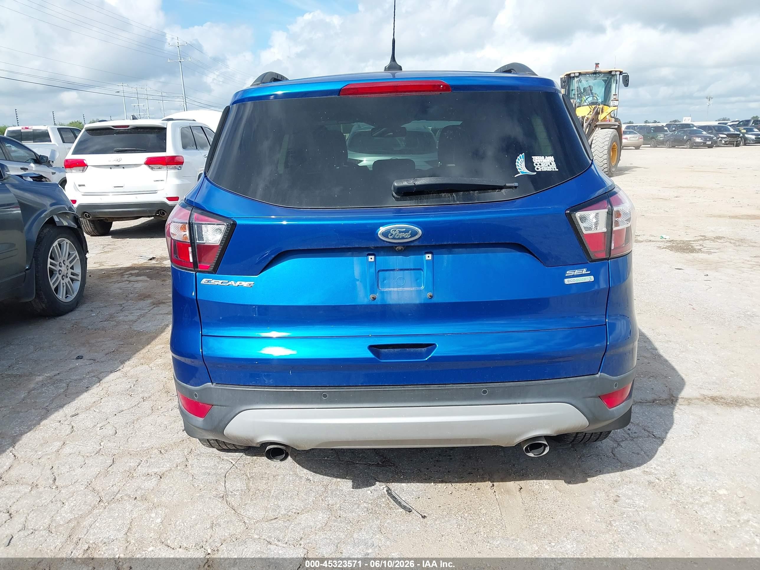 2018 Ford Escape Sel Blue vin: 1FMCU0HD3JUB85451