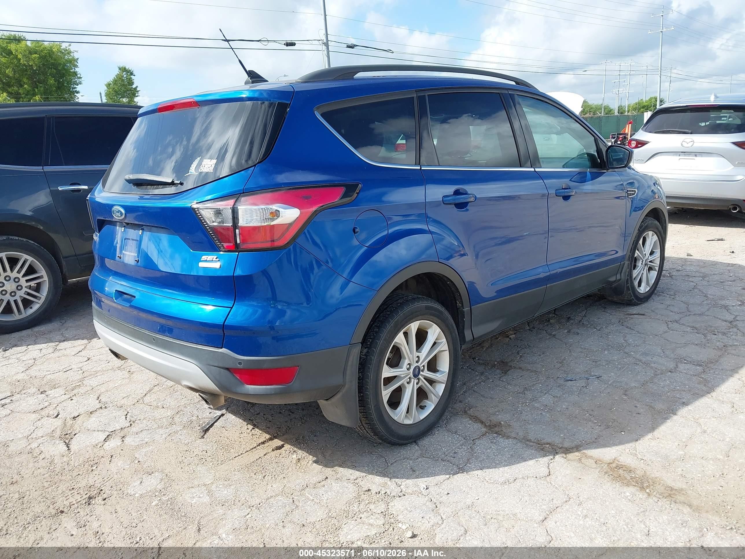 2018 Ford Escape Sel Blue vin: 1FMCU0HD3JUB85451