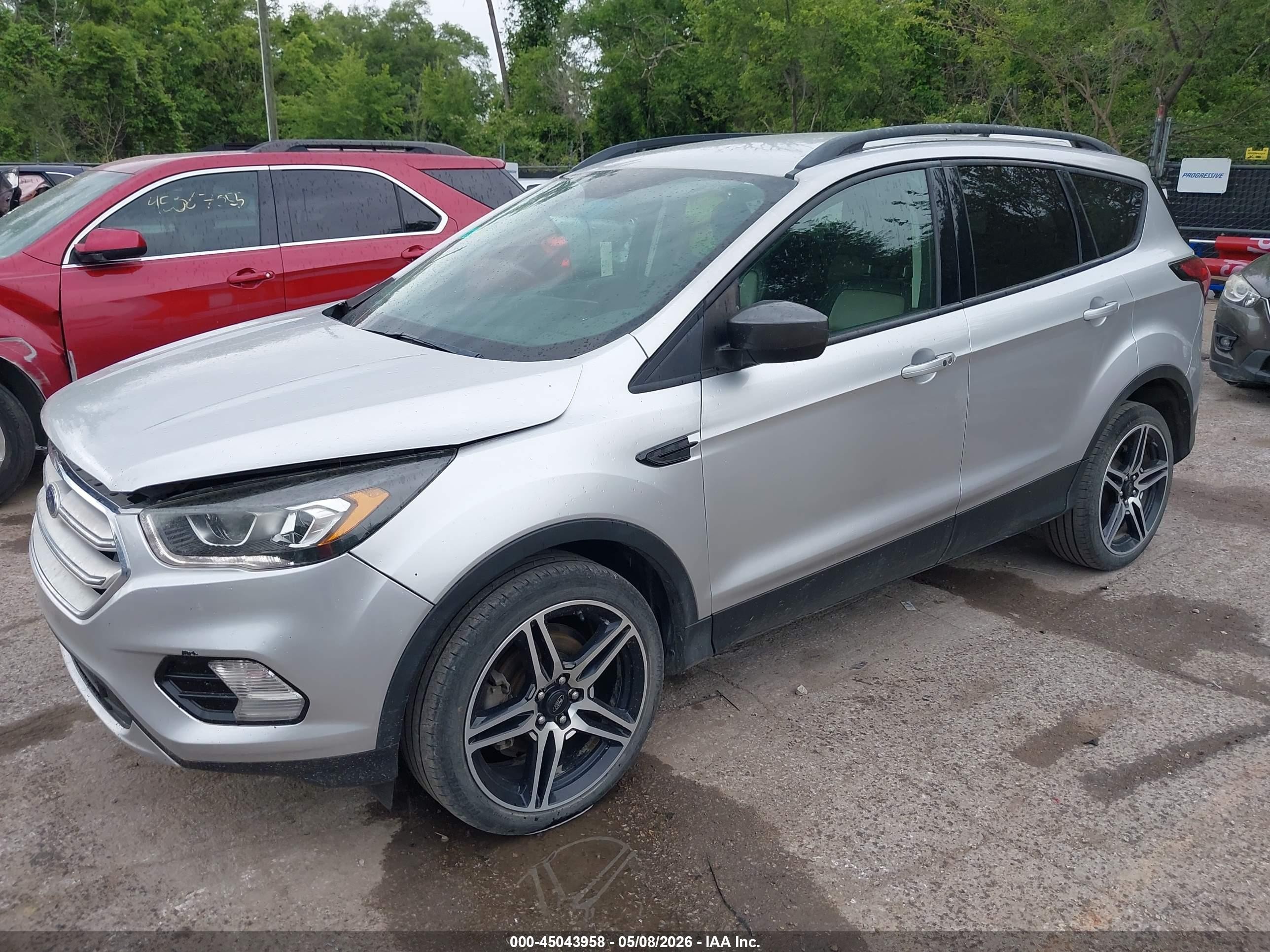2019 Ford Escape Sel Серебряный vin: 1FMCU0HD3KUA71421