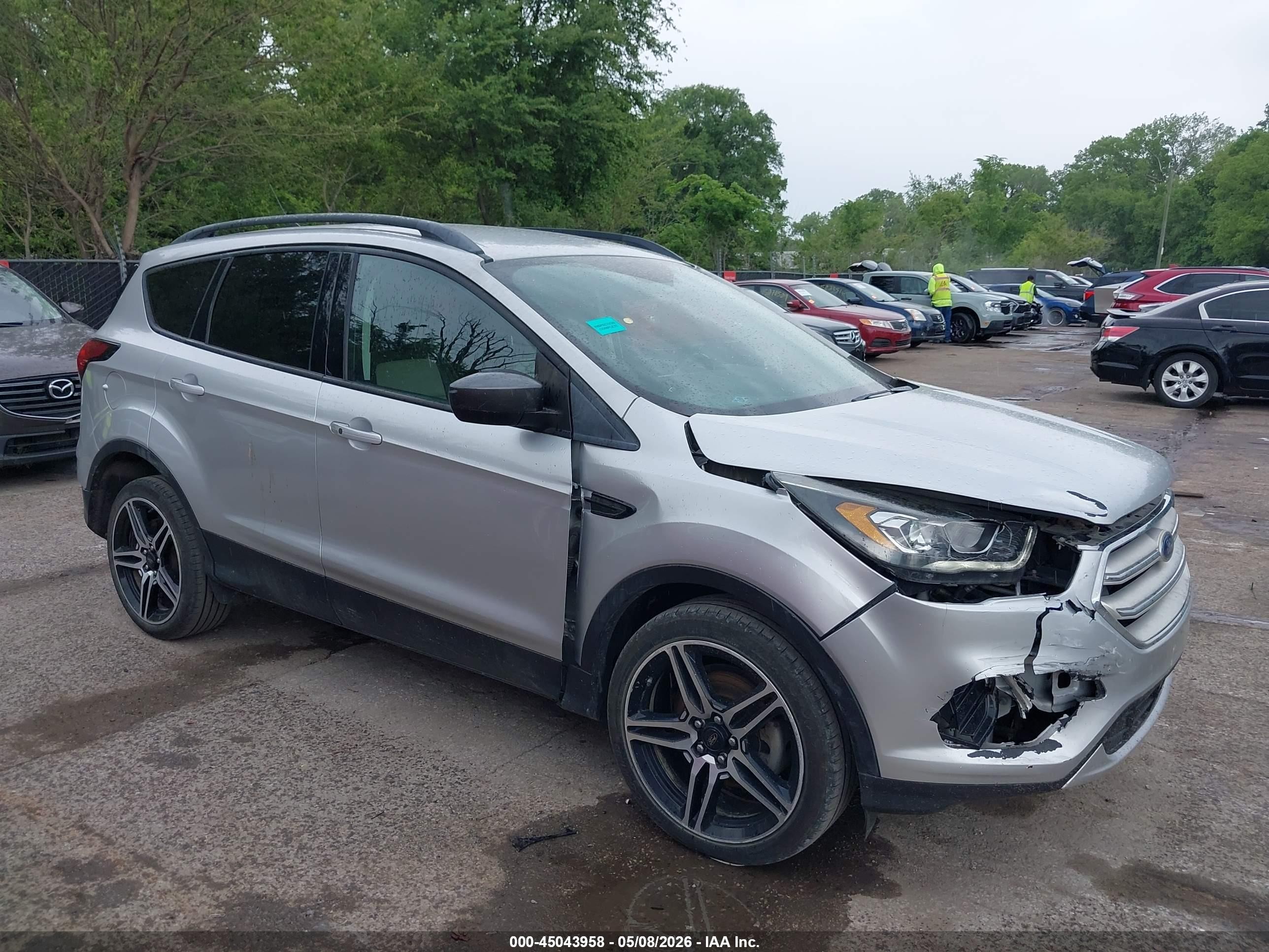 2019 Ford Escape Sel Серебряный vin: 1FMCU0HD3KUA71421