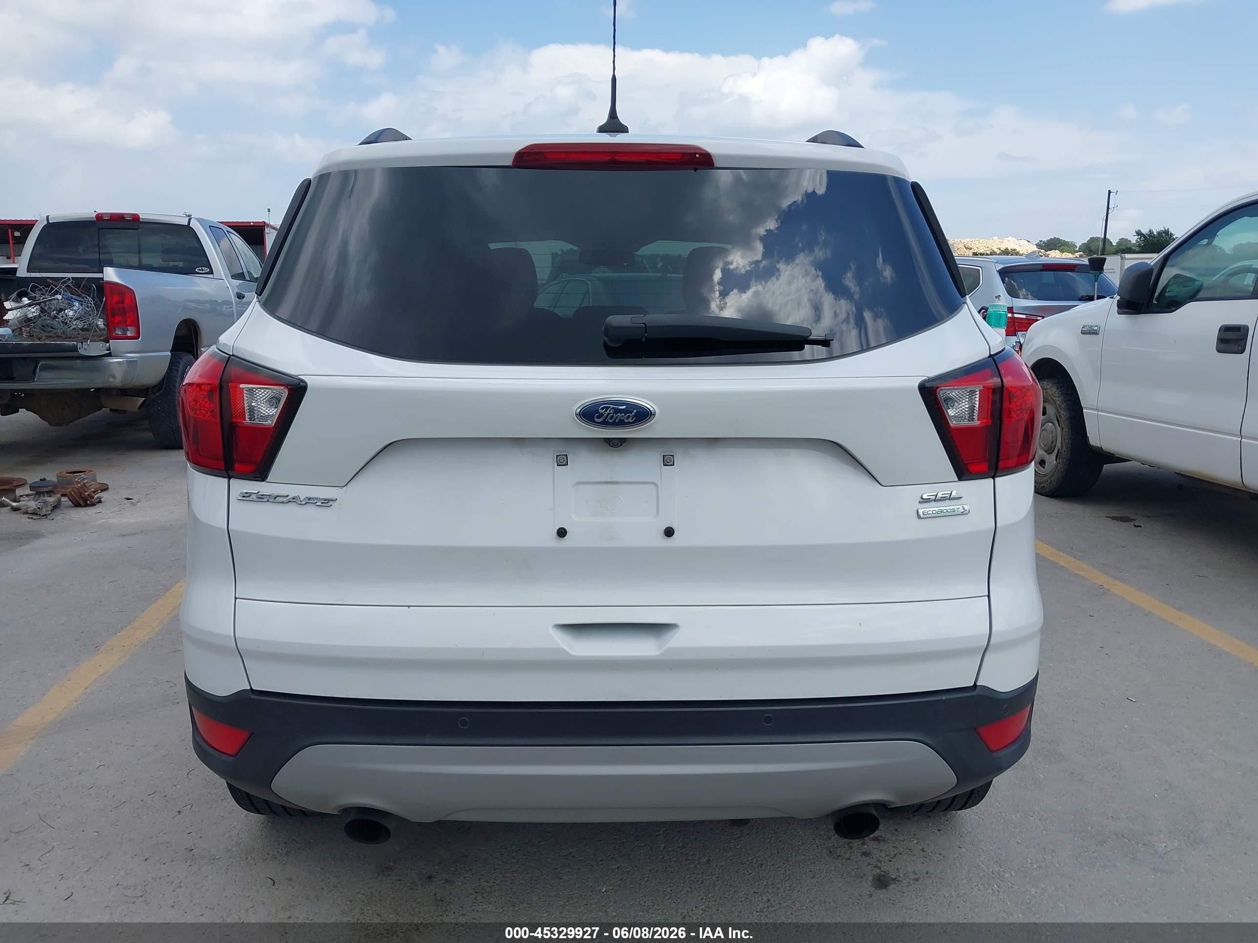 2019 Ford Escape Sel White vin: 1FMCU0HD3KUB00982