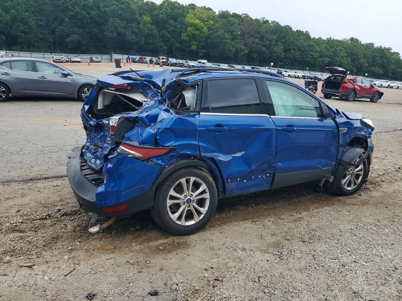 2018 Ford Escape Sel Синий vin: 1FMCU0HD5JUB03638