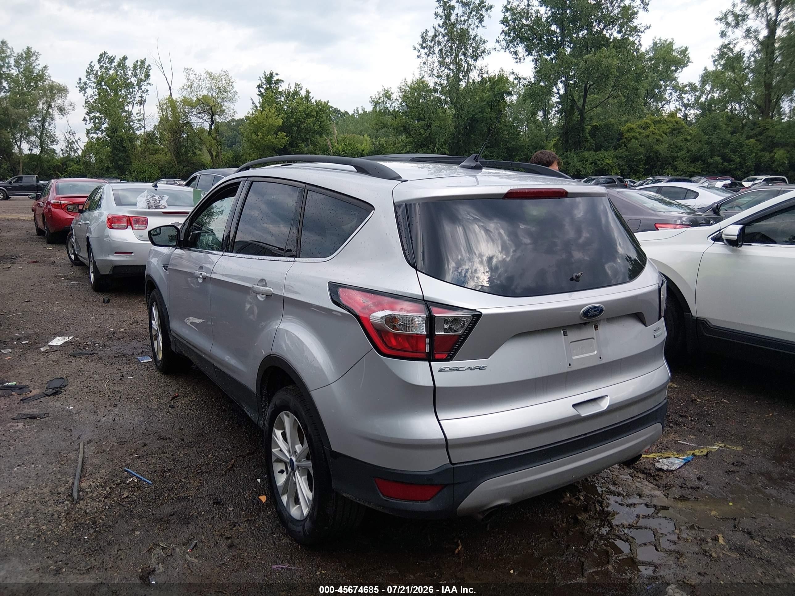2018 Ford Escape Sel Silver vin: 1FMCU0HD6JUD01855