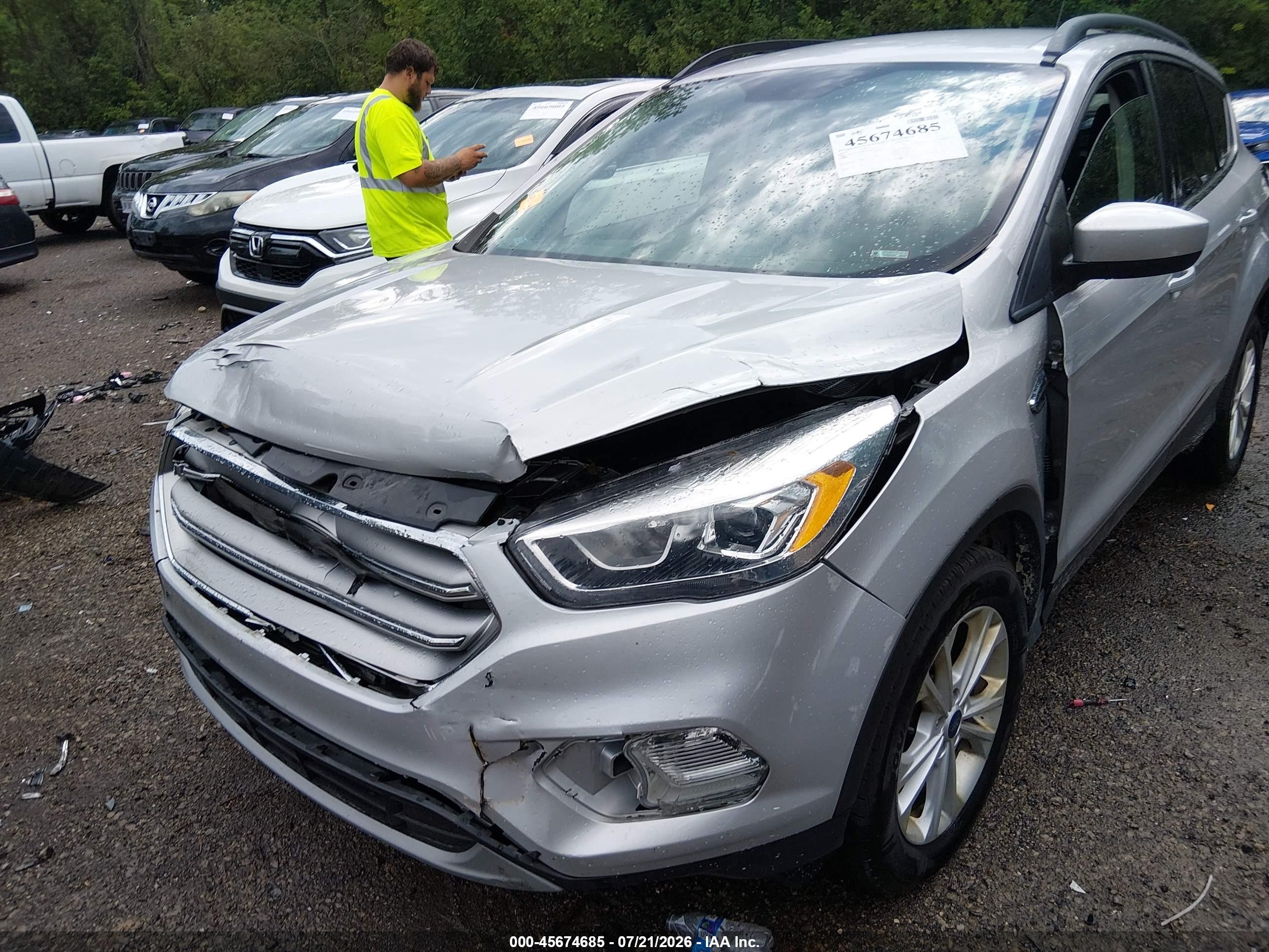 2018 Ford Escape Sel Silver vin: 1FMCU0HD6JUD01855