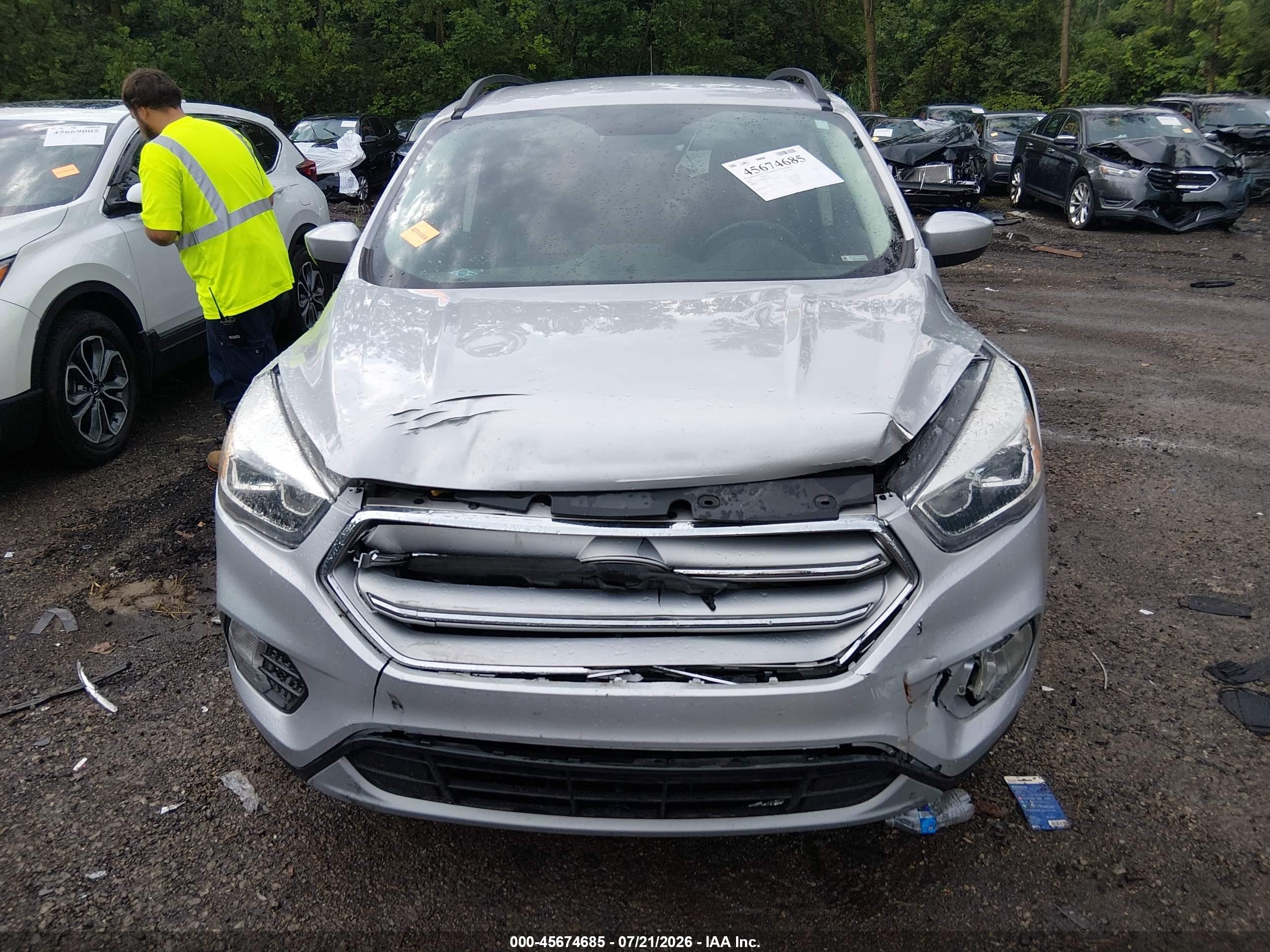 2018 Ford Escape Sel Silver vin: 1FMCU0HD6JUD01855