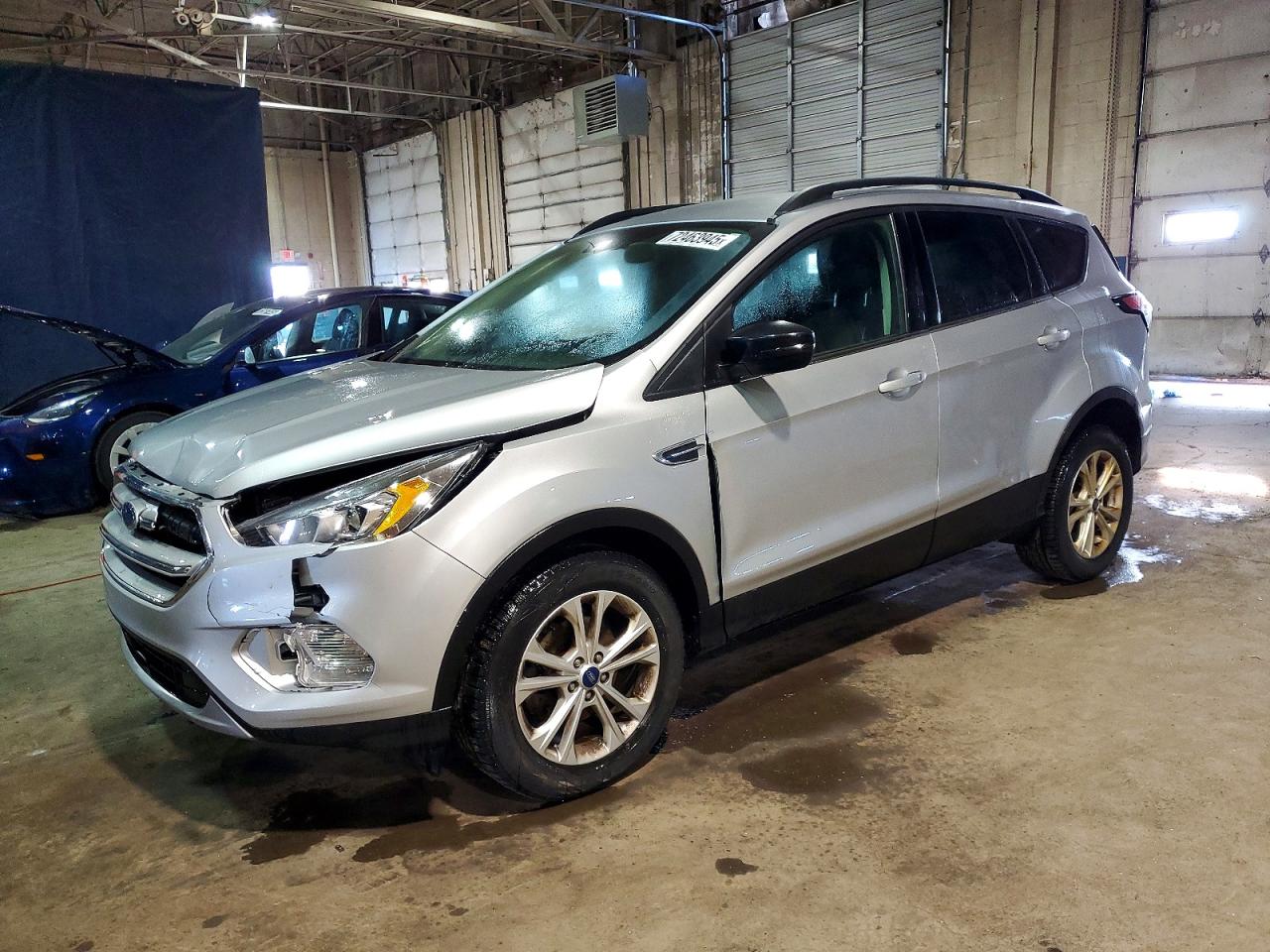 2018 Ford Escape Sel Silver vin: 1FMCU0HD7JUD03114