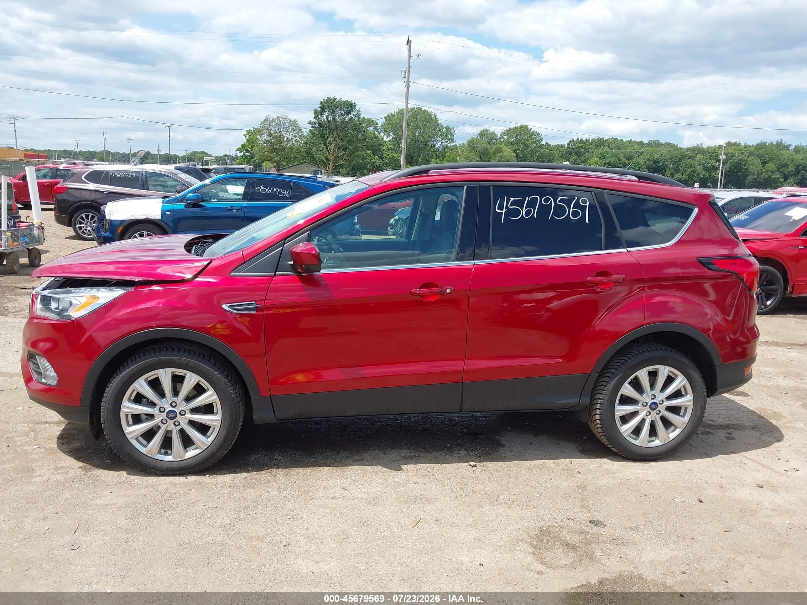 2019 Ford Escape Sel Red vin: 1FMCU0HDXKUB96674