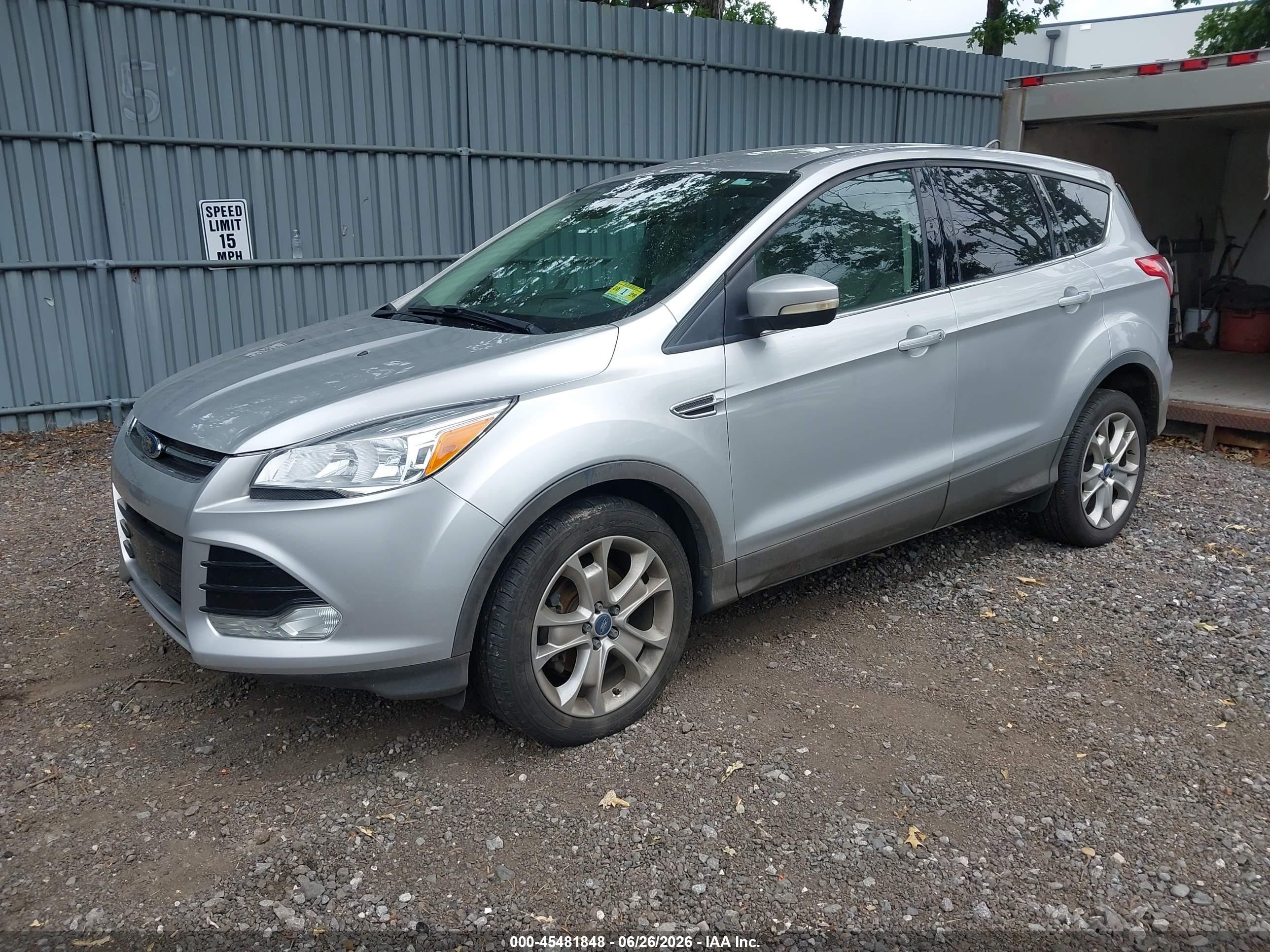 2013 Ford Escape Sel Silver vin: 1FMCU0HX0DUB06283